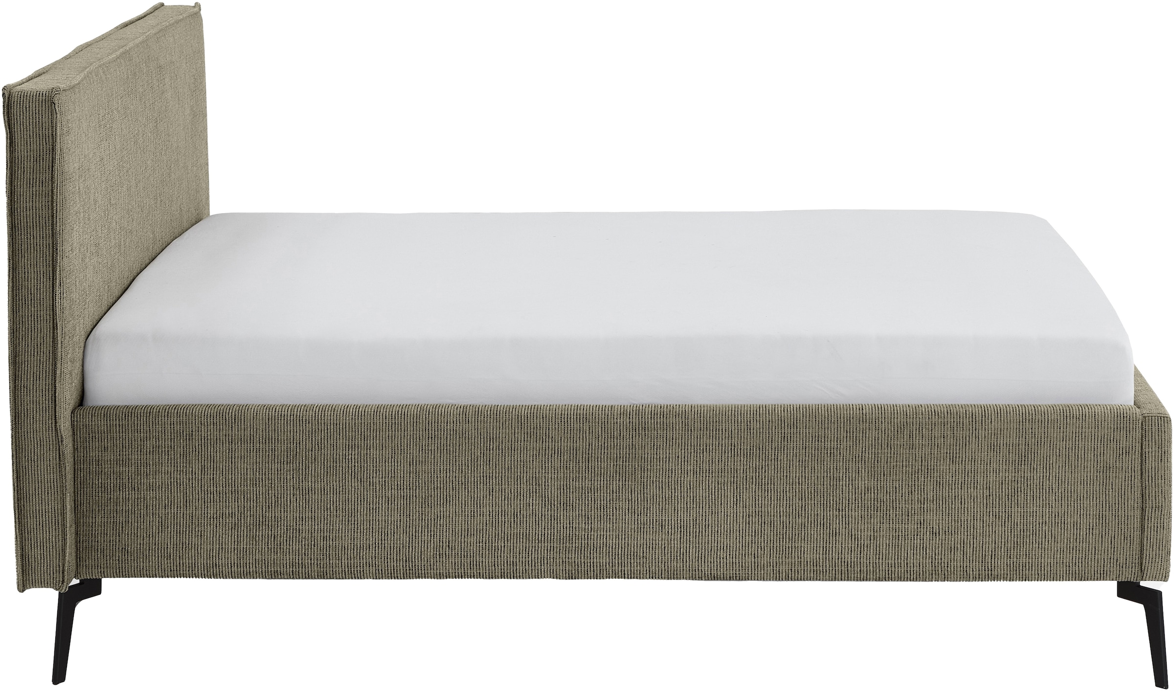 meise.möbel Lit rembourré »Riva II« mit schwarzen Metallfüssen, wahlweise mit Bettkasten