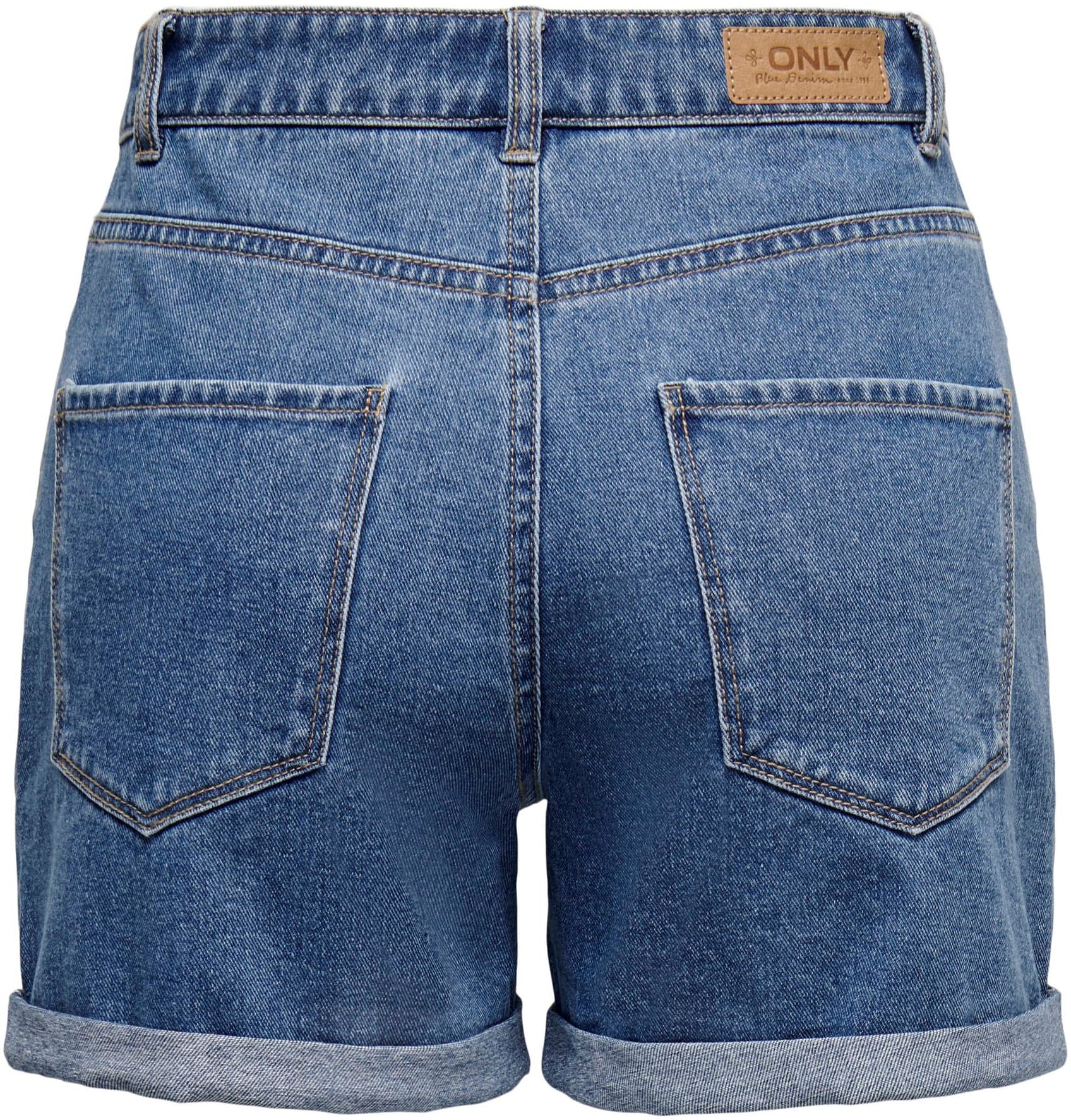 ONLY Short »ONLVEGA HW MOM DNM SHORTS NOOS«  Coton, coupe régulière, taille haute