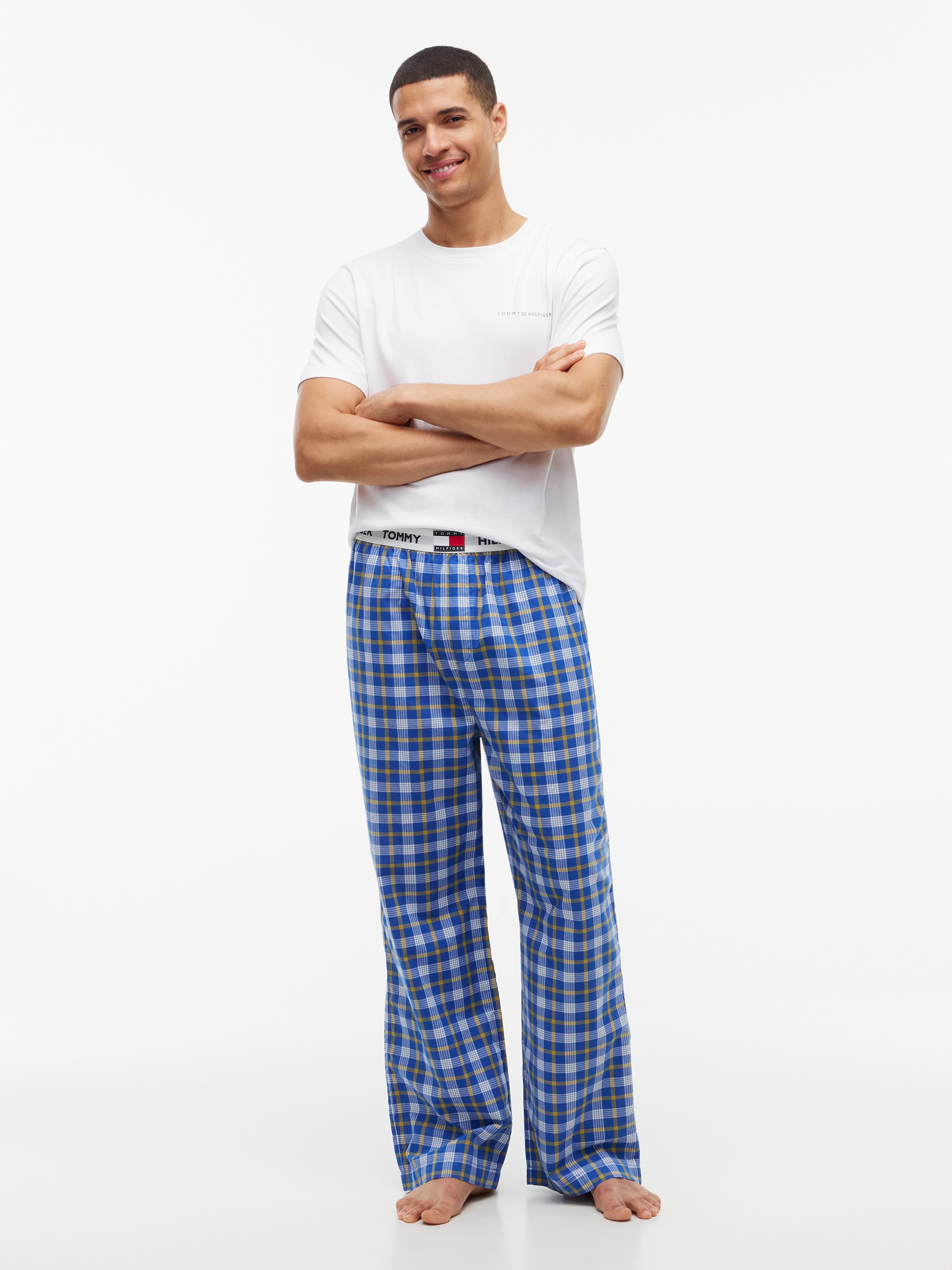 Tommy Hilfiger Underwear Pyjamahose »WOVEN PJ PANT PRINT«  kariert, elastischer Bund