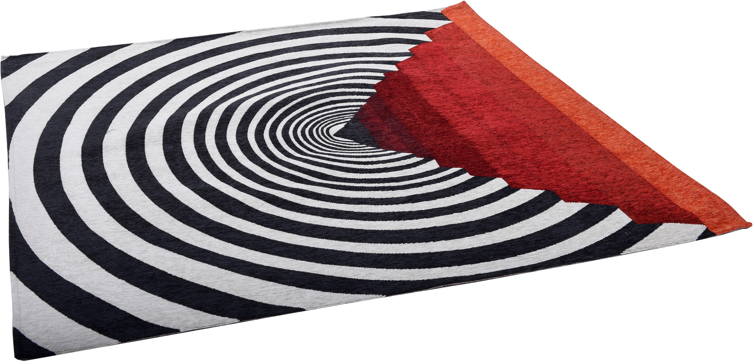 Image of Gino Falcone Teppich "Cosima-117" rechteckig 3 mm Höhe flachgewebt, Jaquard, mit Chenillegarn, modernes geometrisches Design