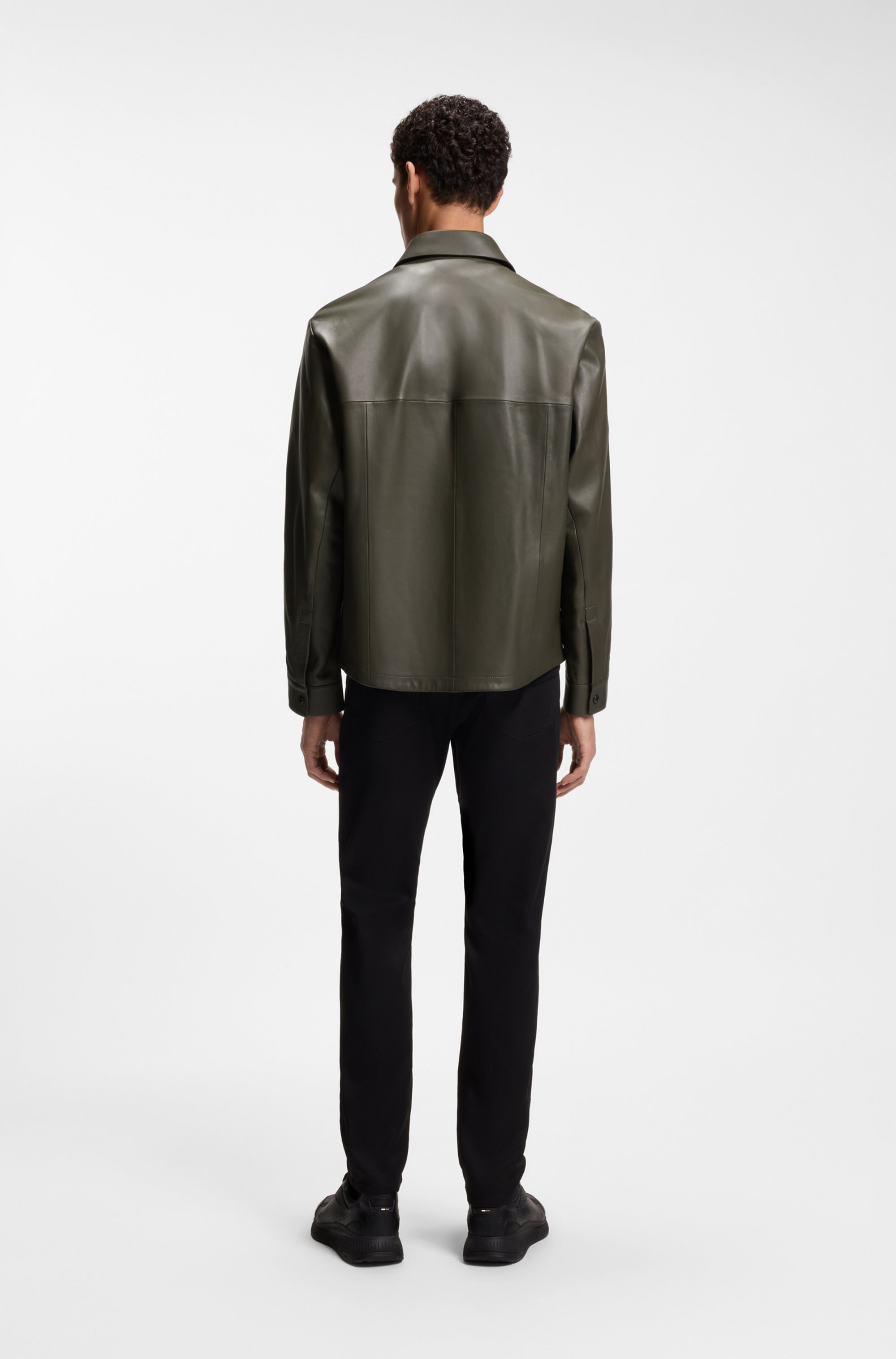 BOSS GREEN Veste chemise »Porsche Spirit 70 Capsule Collection« aus Nappaleder, Premium Herrenmode Limited