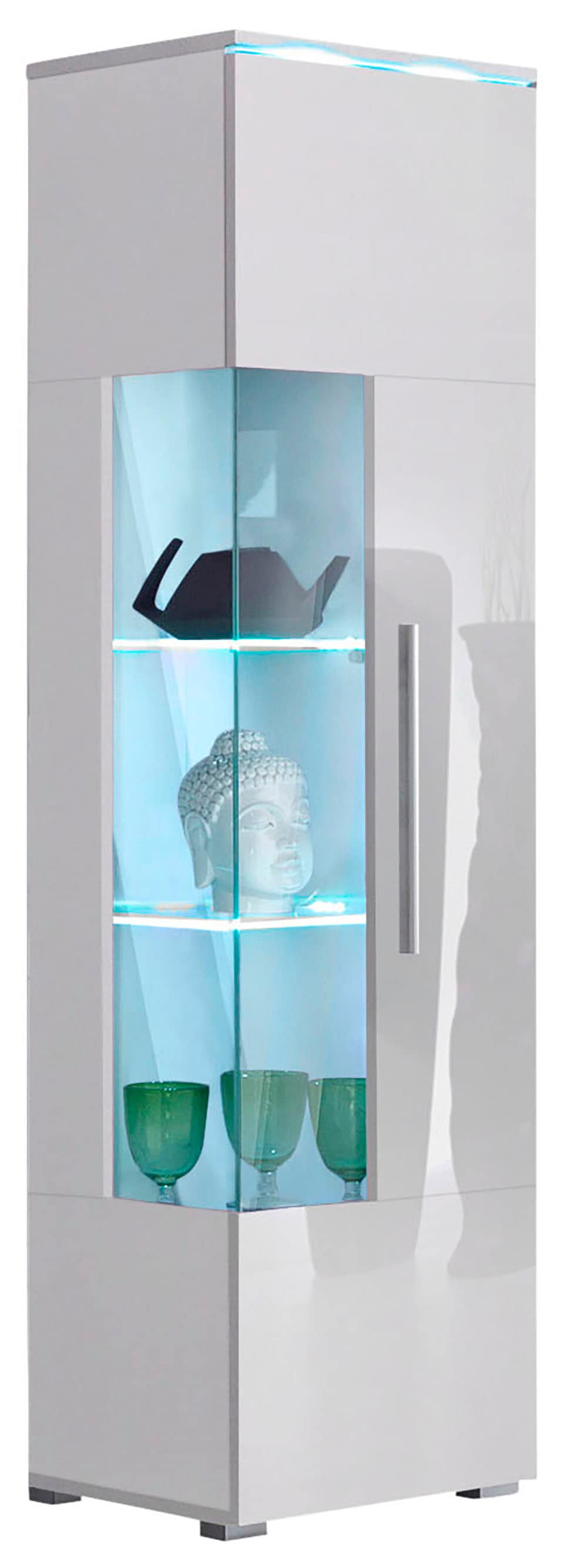INOSIGN Vitrine »India,Höhe 160cm stilvolle Glasvitrine mit verstellbare Glasböden«, Standvitrine 1Trg, viel Stauraum ohne Beleuchtung