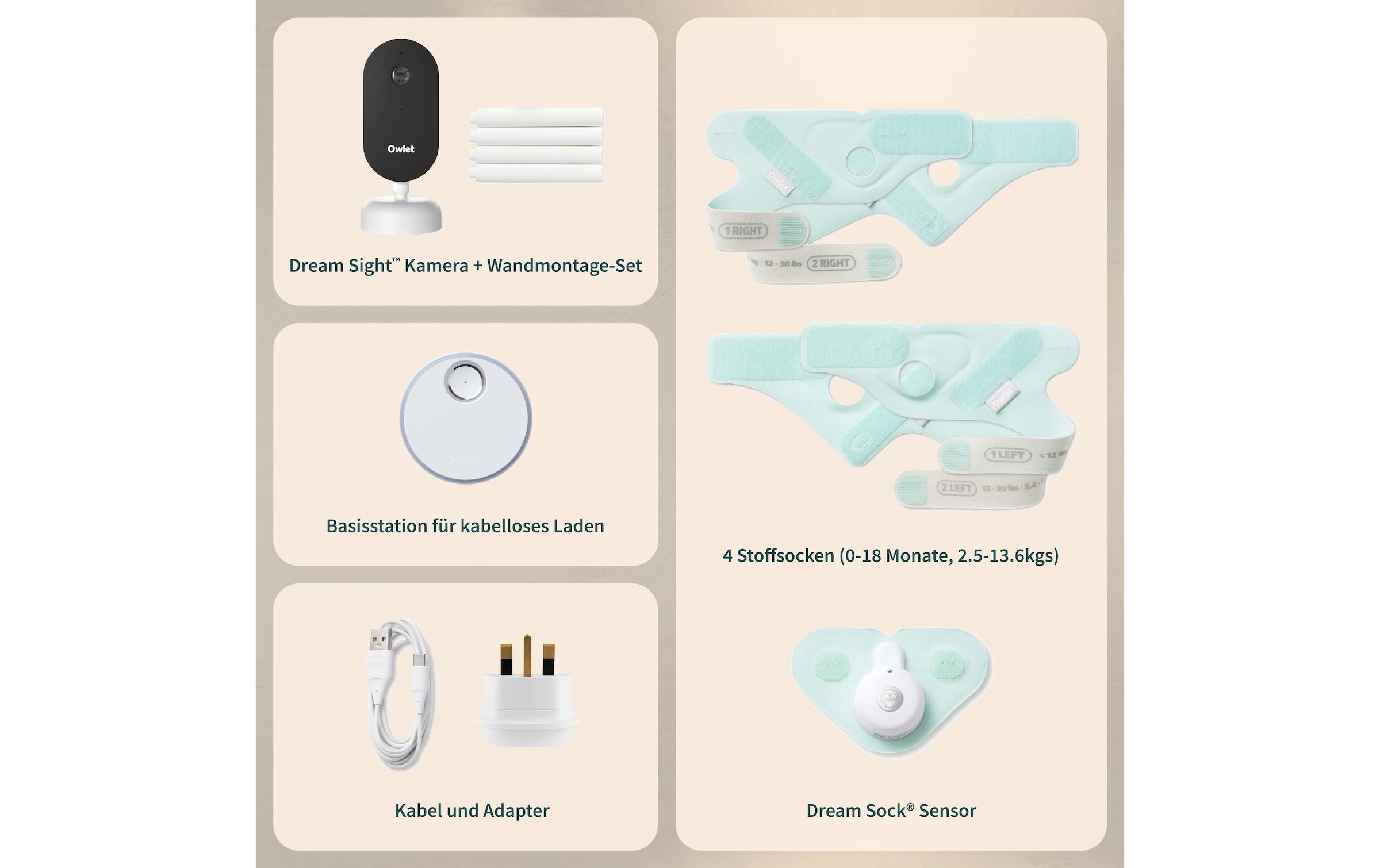   Babyphone vidéo »Owlet Dream Duo 3 Mint«