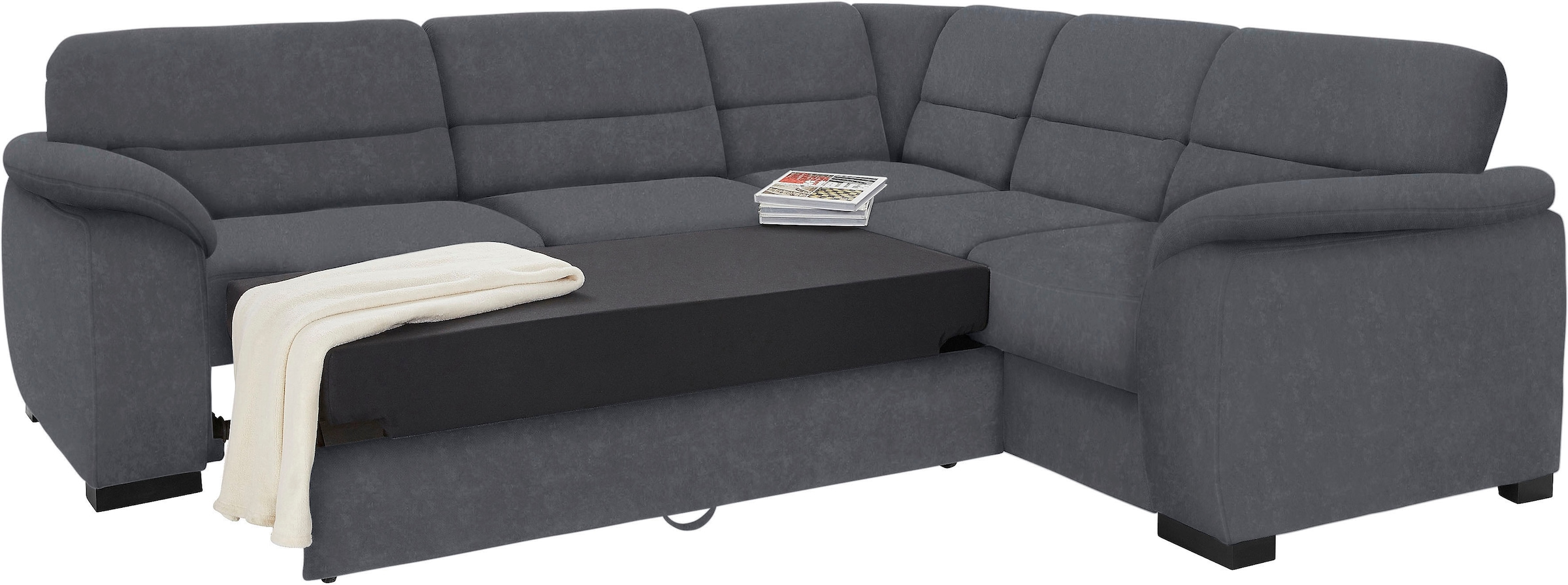 sit&more Ecksofa »Montego L-Form«, wahlweise mit Bettfunktion und Schubkasten