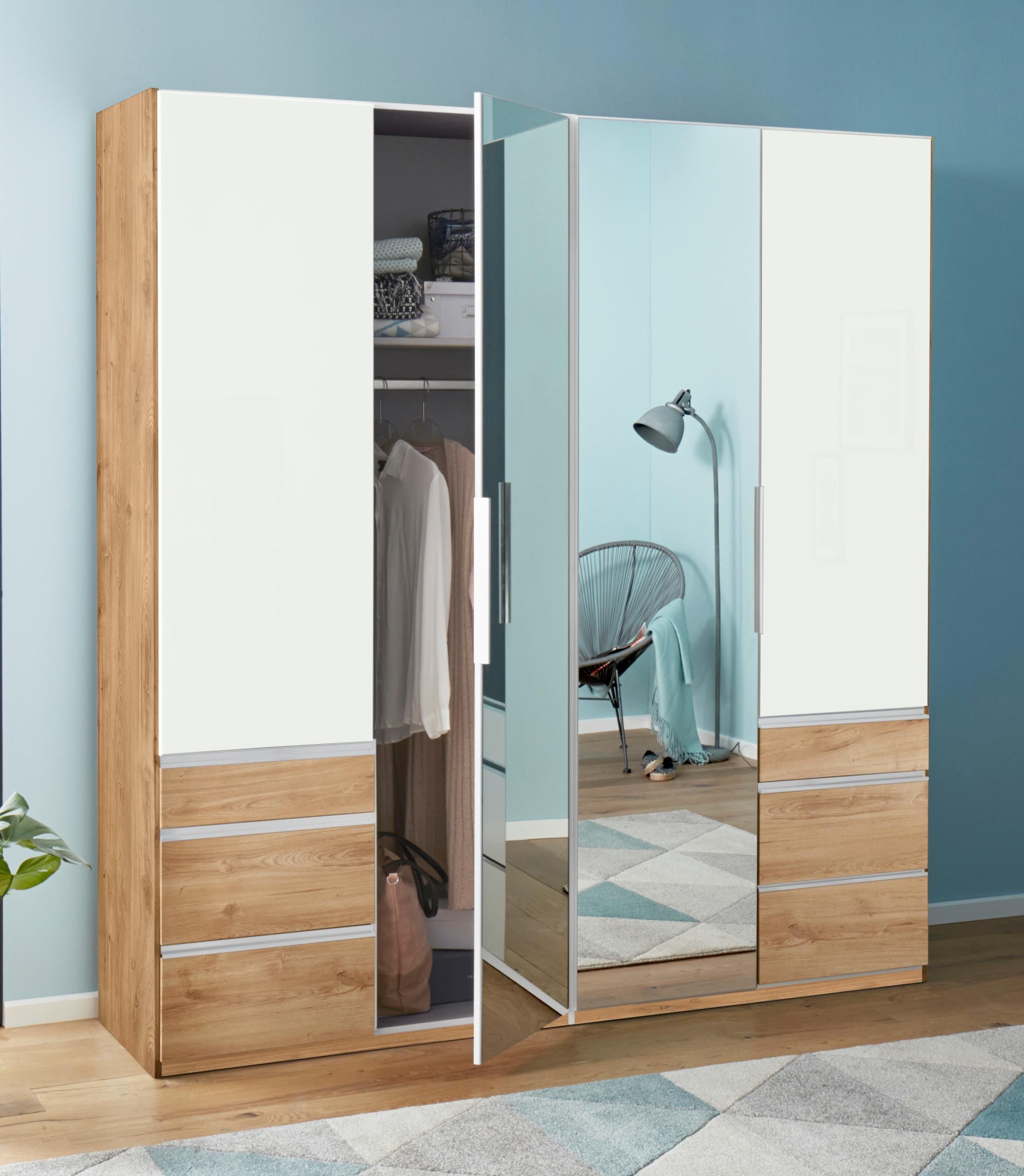 Wimex Kleiderschrank »Level by fresh to go«, mit Glas-und Spiegeltüren