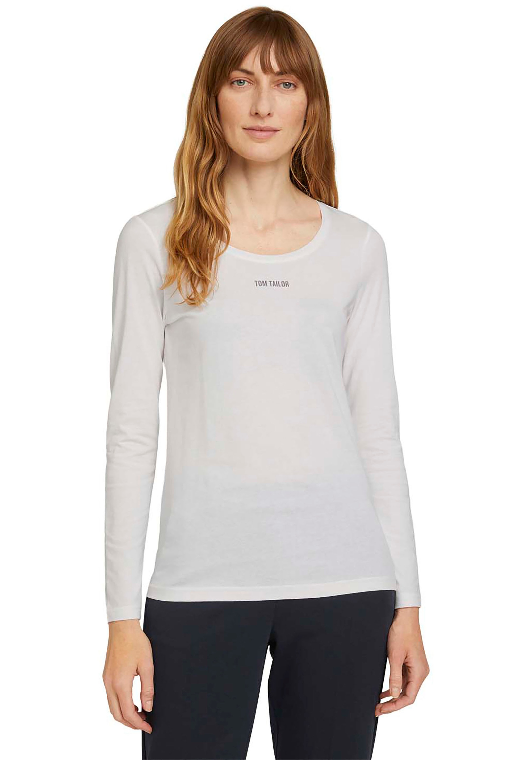 Image of TOM TAILOR Langarmshirt, mit Bio-Baumwolle bei Ackermann Versand Schweiz