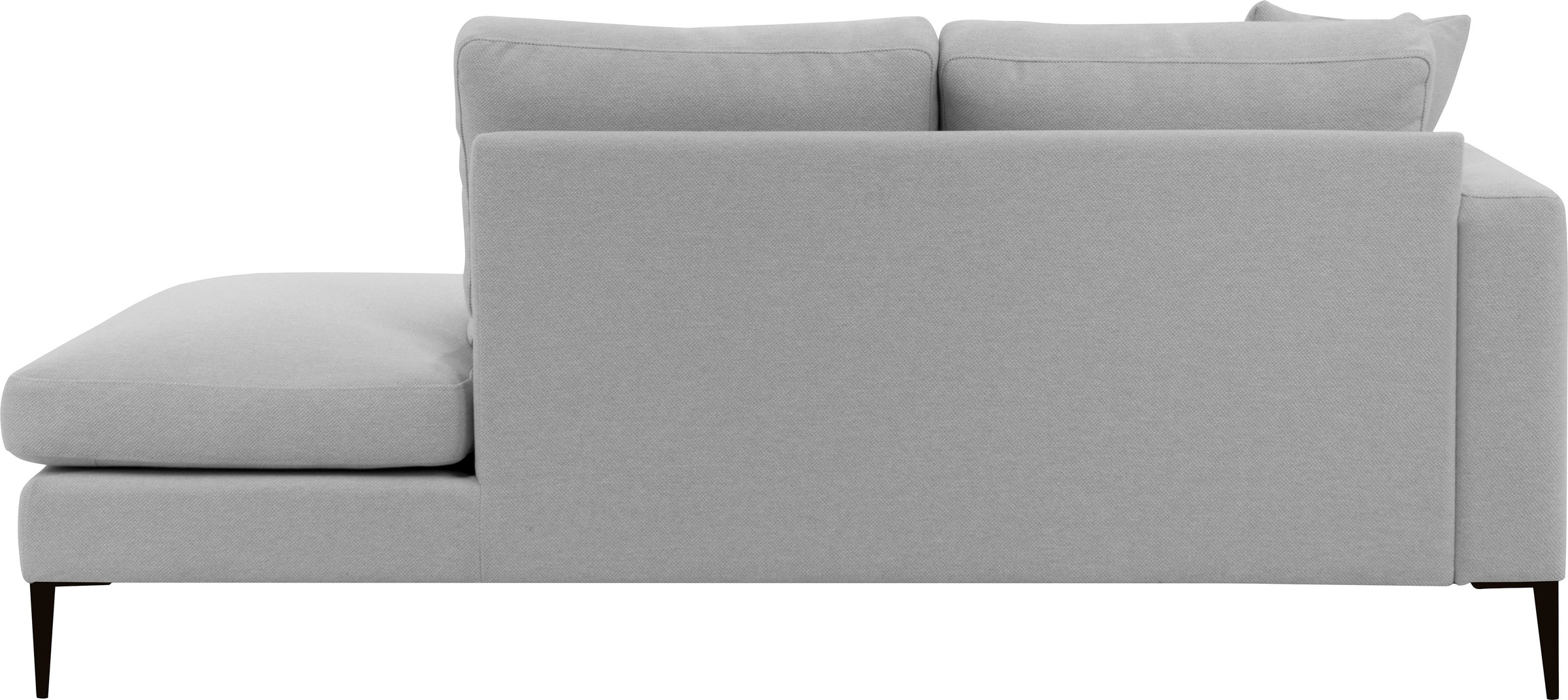 Leonique Recamiere »Cozy Chaiselongue, Masse B/T/H: 195/97/80 cm«, mit losen Kissen und Metallbeinen, Armlehne links oder rechts wählbar