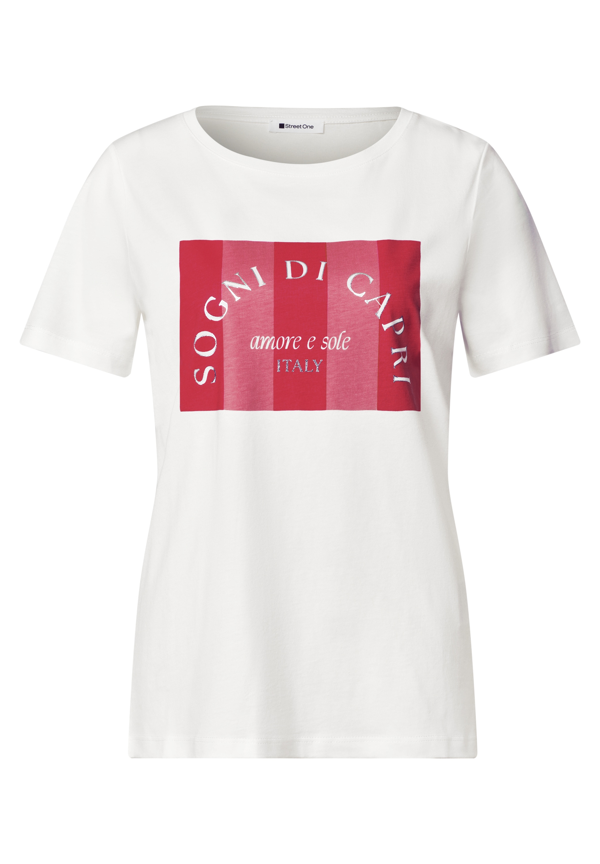 STREET ONE Kurzarmshirt Sommershirt mit Print