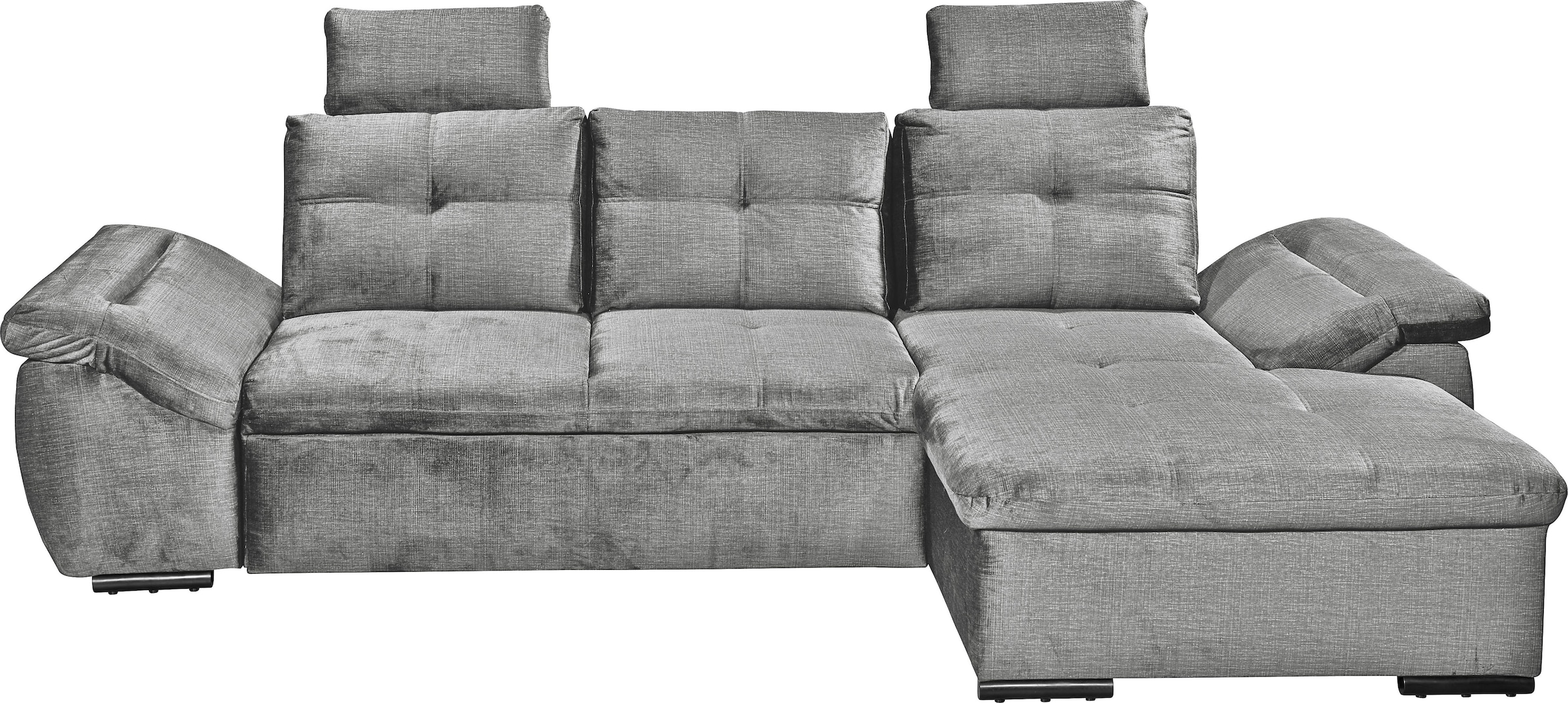 ED EXCITING DESIGN Ecksofa »Alija L-Form«, mit Bettfunktion, Armteilverstellung & Kopfstützen