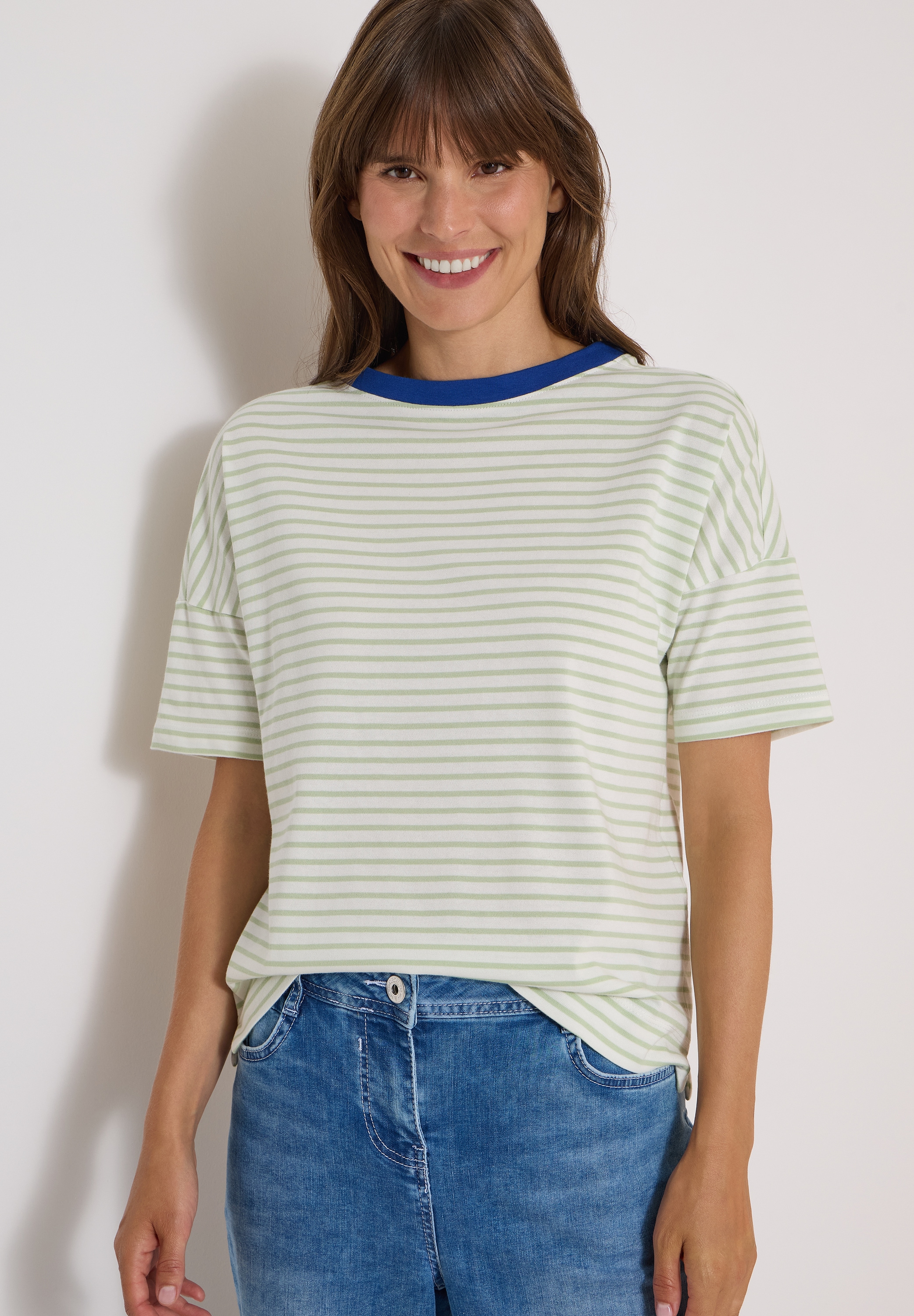 Image of Cecil T-Shirt Jerseyshirt mit Streifen, Baumwolle