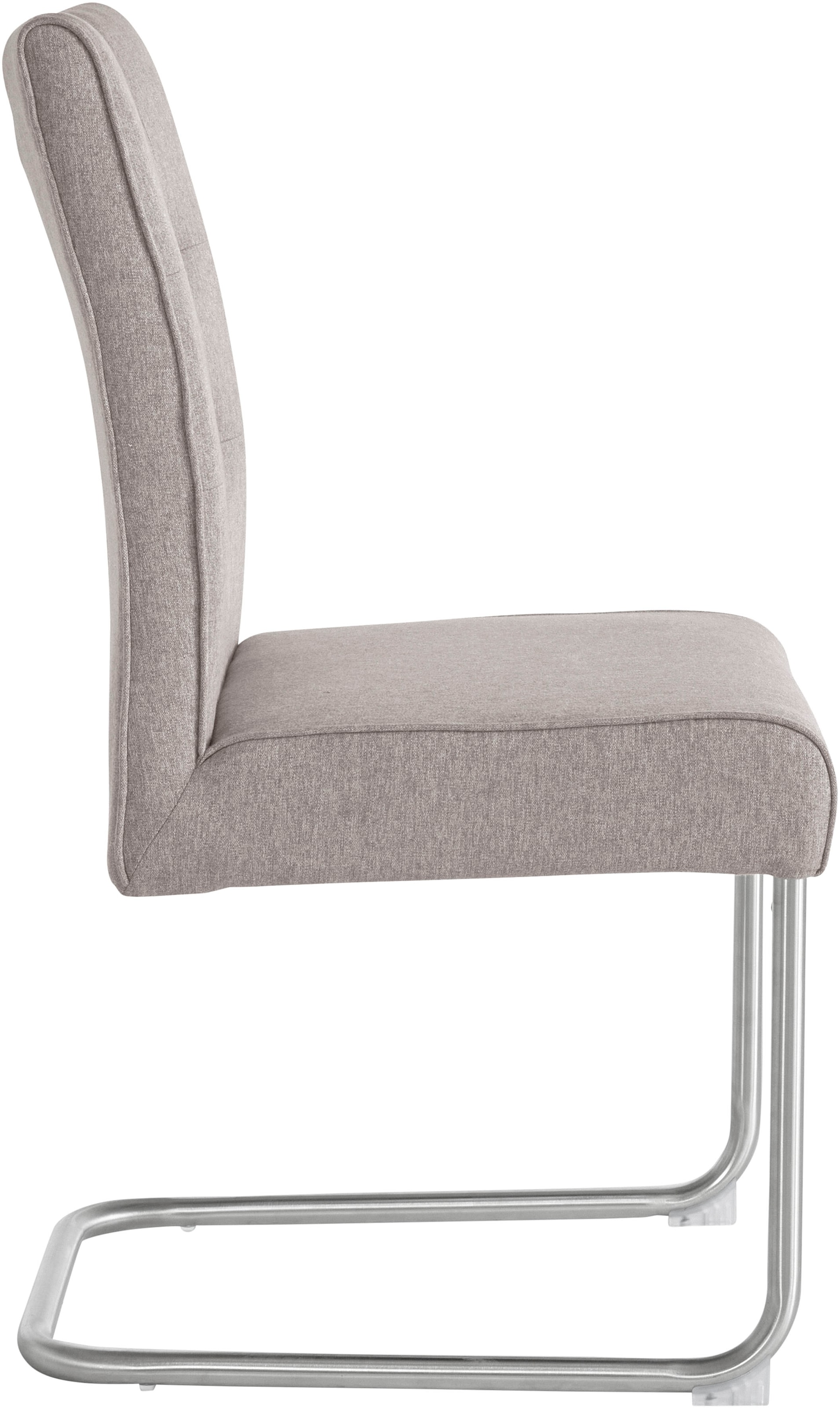 s.Oliver Chaise cantilever »Ciella« (Ensemble) 2 cuisavec matelassage 3D de qualité et ressorts ensachés, structure en acier inoxydable