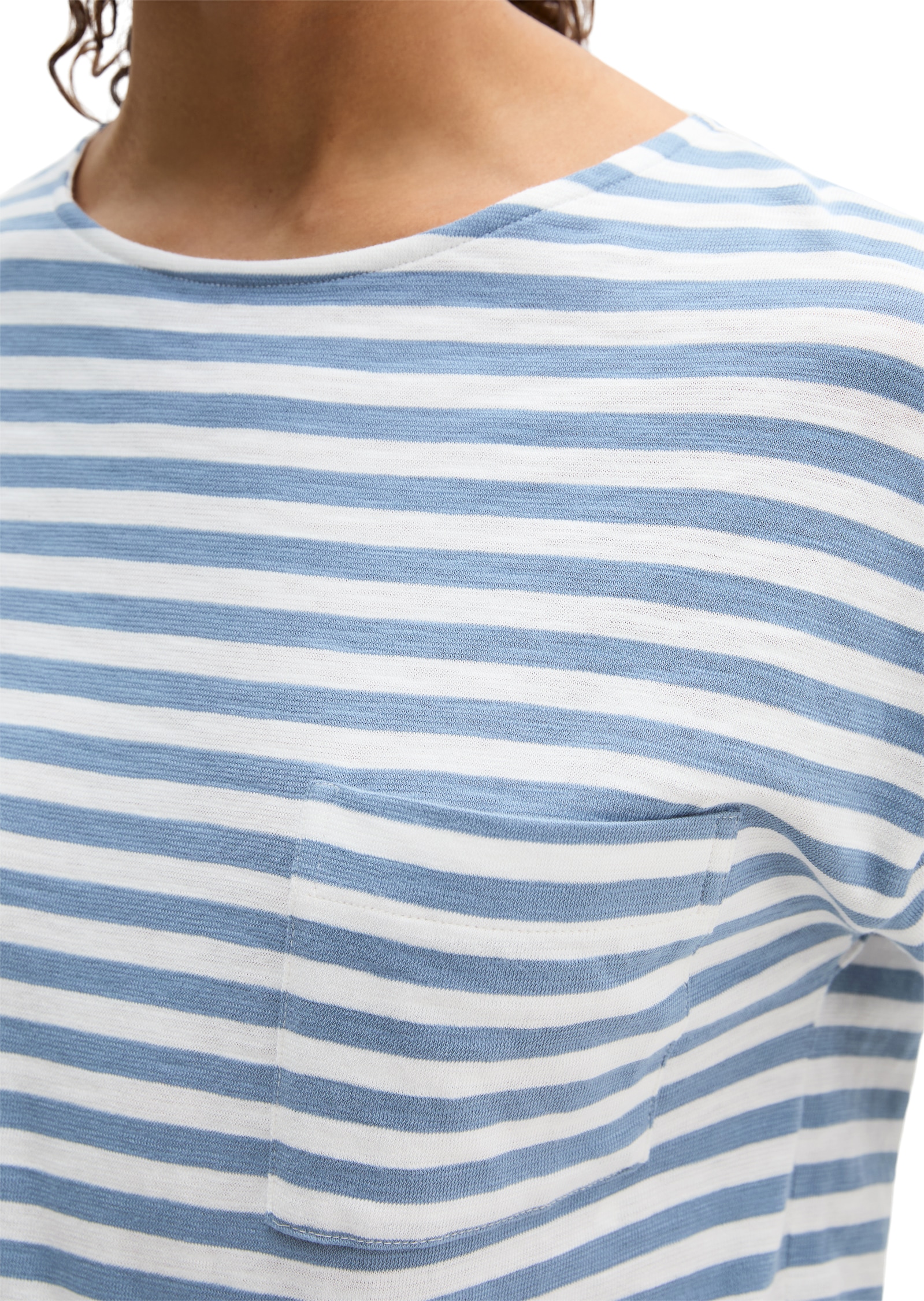 Marc O'Polo Langarmshirt Ringel-Longsleeve regular fit aus Slubjersey