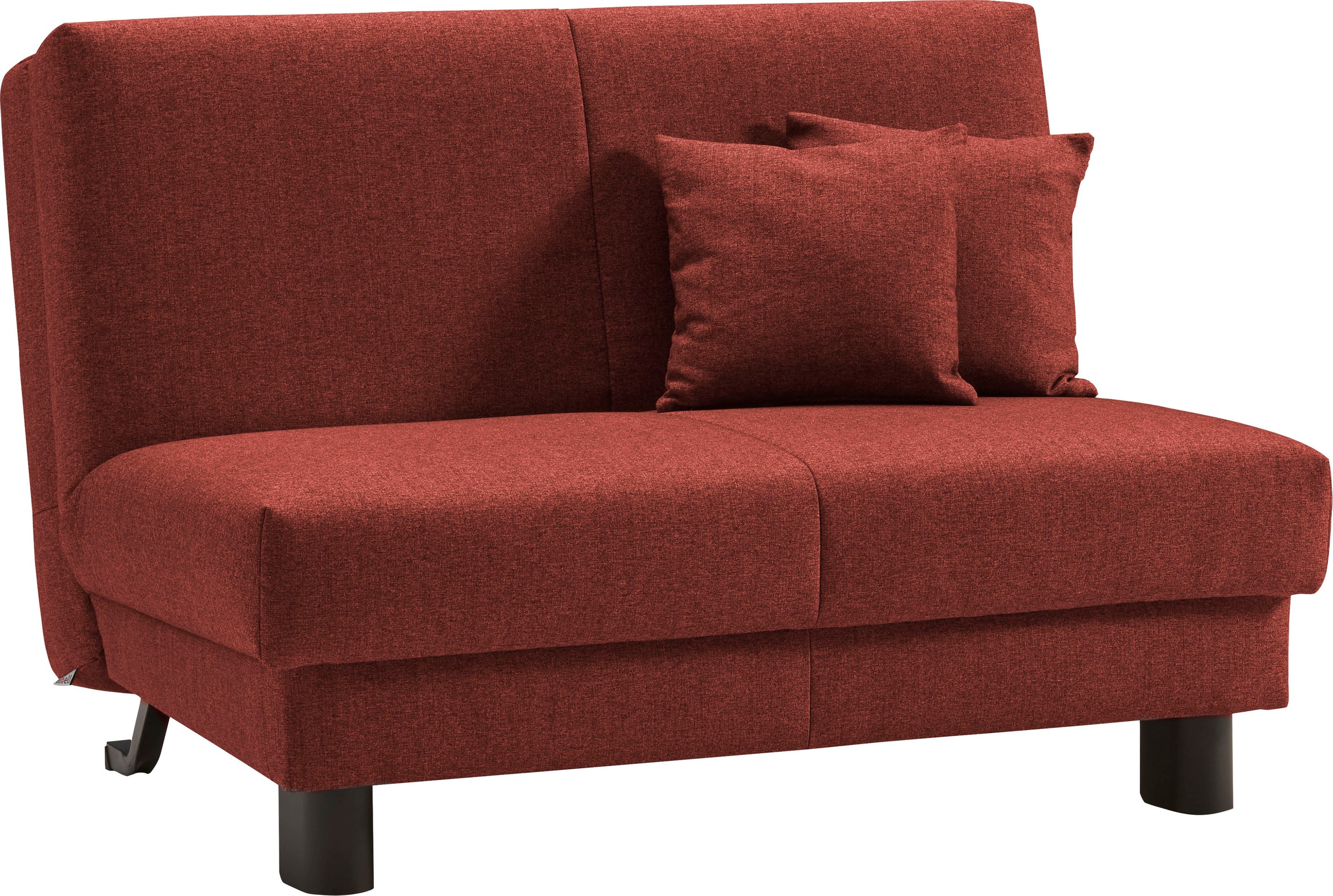 ell + ell Schlafsofa »Enny«, Liegefläche Breite 120 oder 140 cm, Liegehöhe 40 cm, Füsse schwarz