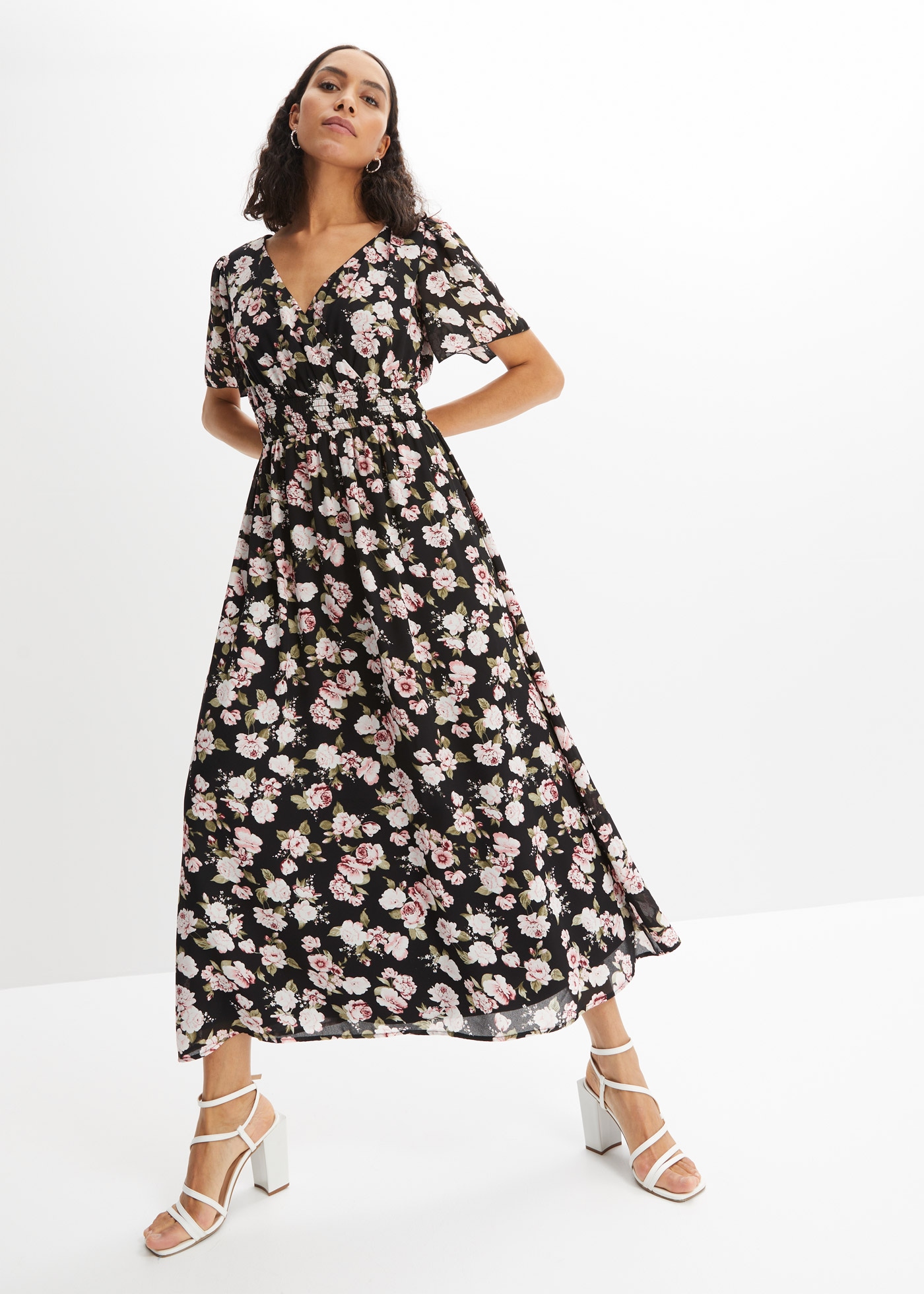 Image of bonprix Maxikleid für den Alltag, aus Polyester, ausgestellte Passform