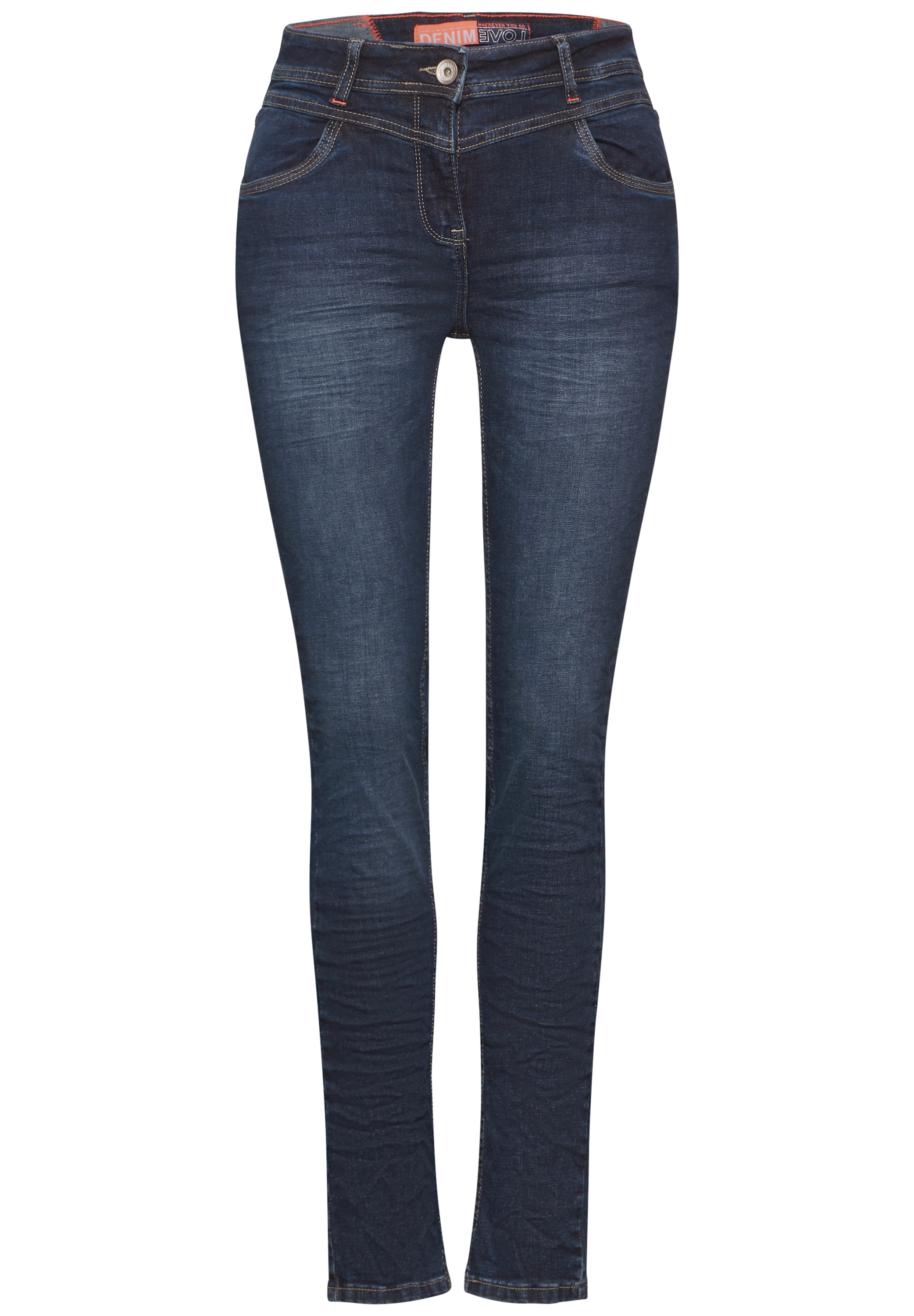 Cecil Slim-fit-Jeans »Style Vicky«, in blauer Waschung