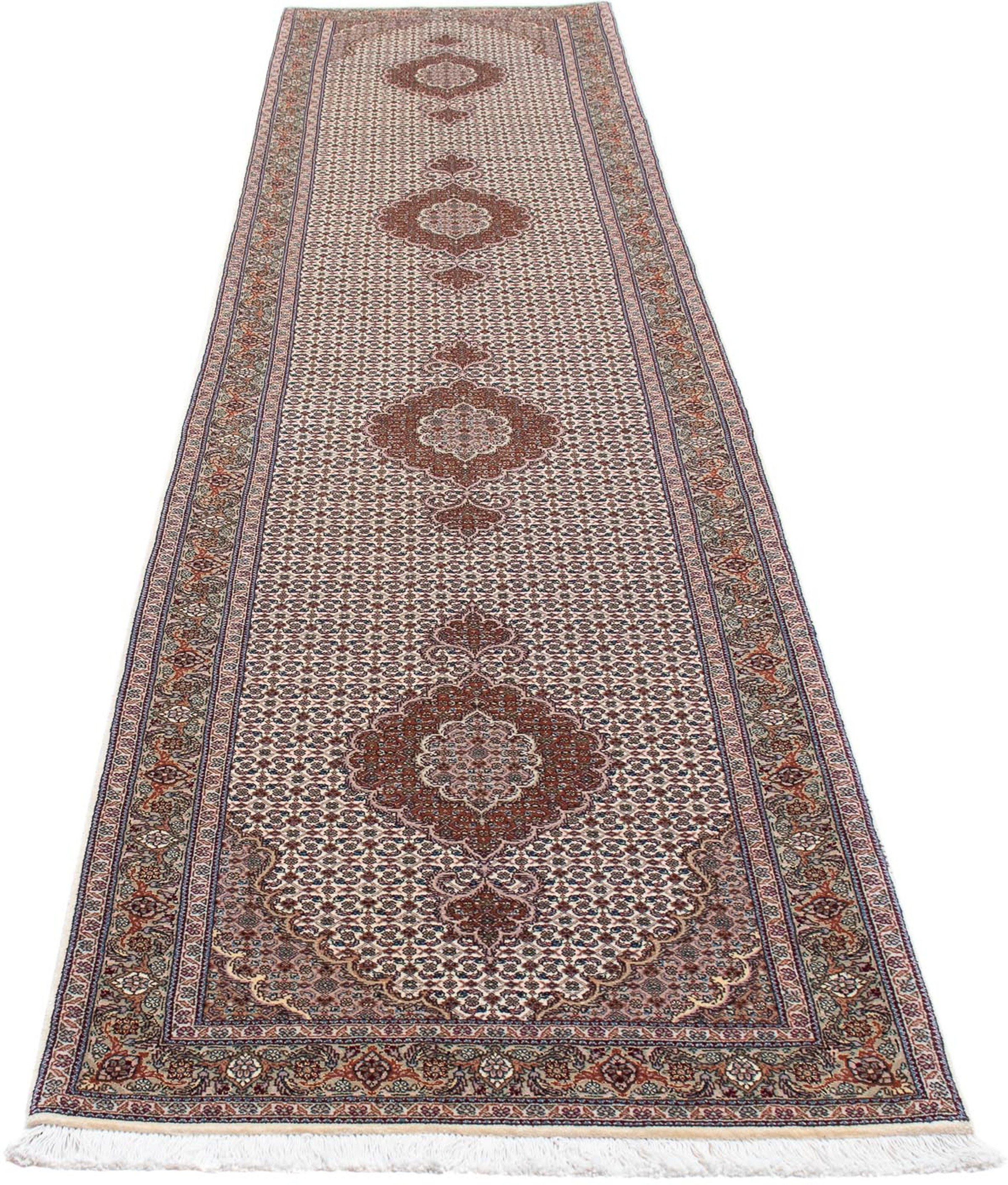 Image of morgenland Orientteppich »Perser - Täbriz - 401 x 84 cm - mehrfarbig«, rechteckig, 10 mm Höhe, Wohnzimmer, Handgeknüpft, Einzelstück mit Zertifikat bei Ackermann Versand Schweiz