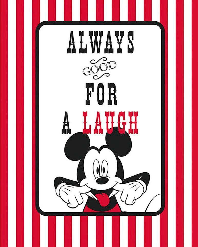versandkostenfrei Disney, Schlafzimmer, ♕ Wohnzimmer »Mickey Mouse Kinderzimmer, (1 St.), Laugh«, Komar Poster auf