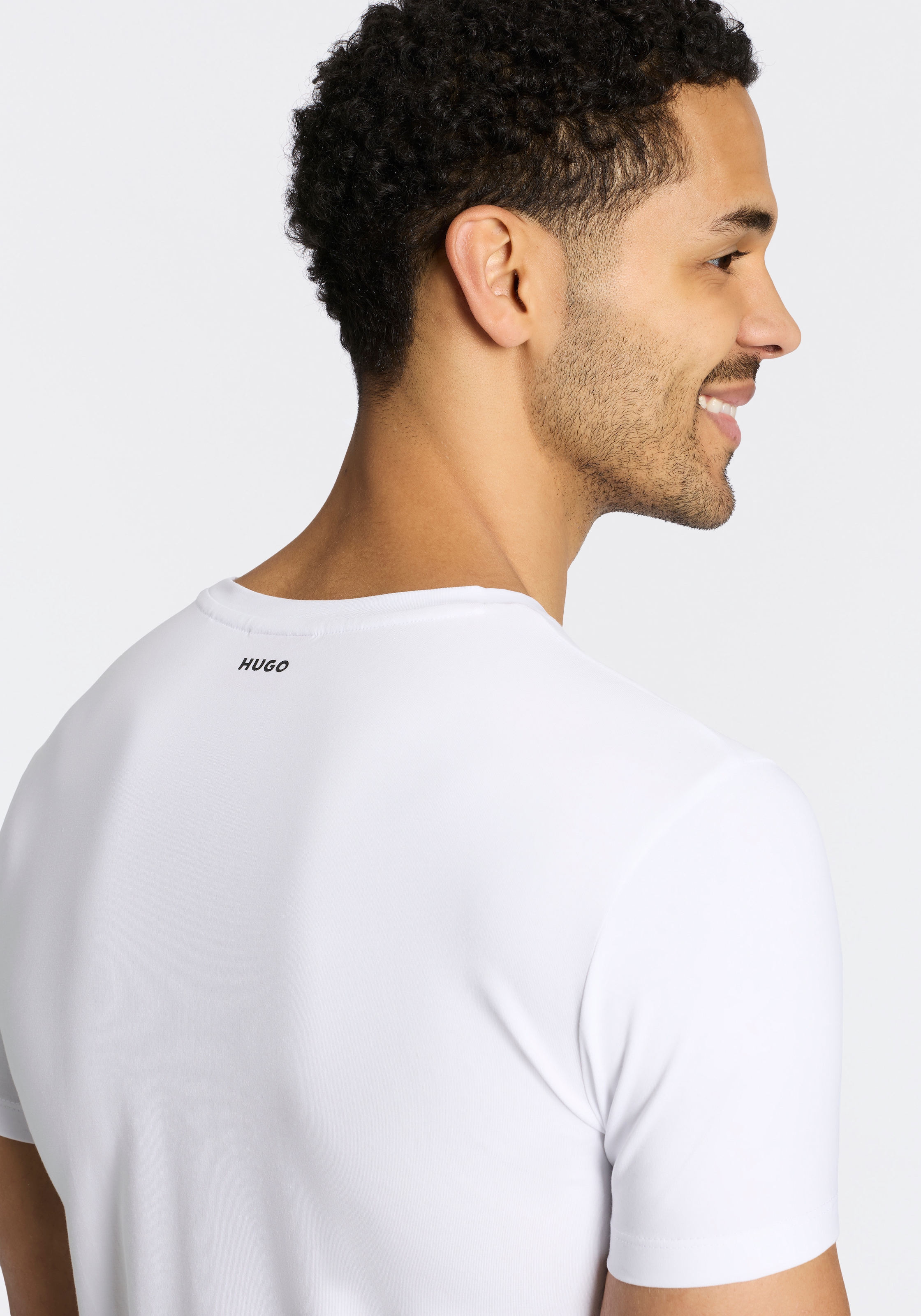 HUGO T-shirt »HUGO-Round« Paquet, 2er,  Rundhalsausschnitt, Slim-Fit, HUGO Logo-Druck