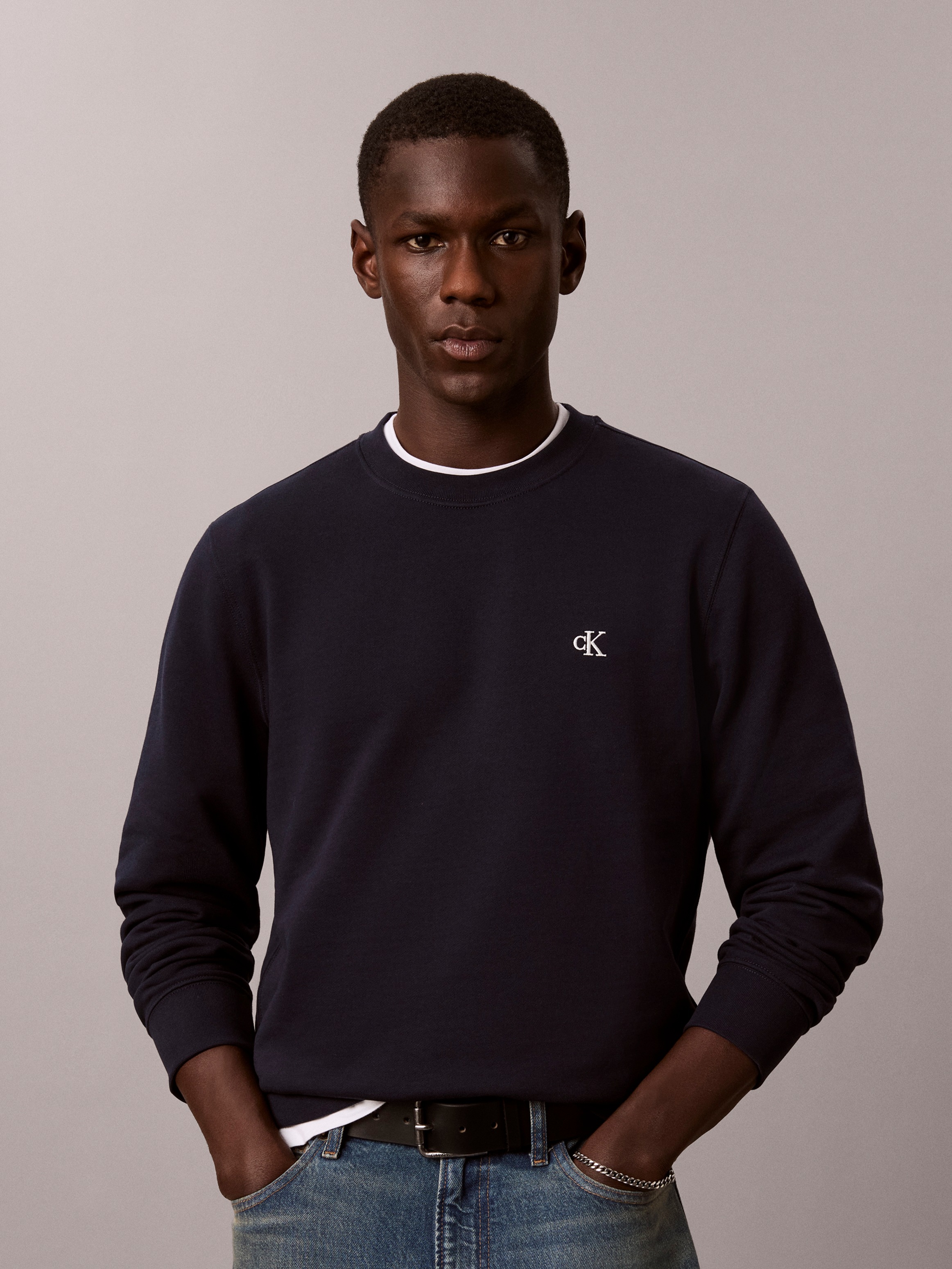 Image of Calvin Klein Sweatshirt, Rundhalsuasschnitt, Regular Fit, Logo-Stickerei