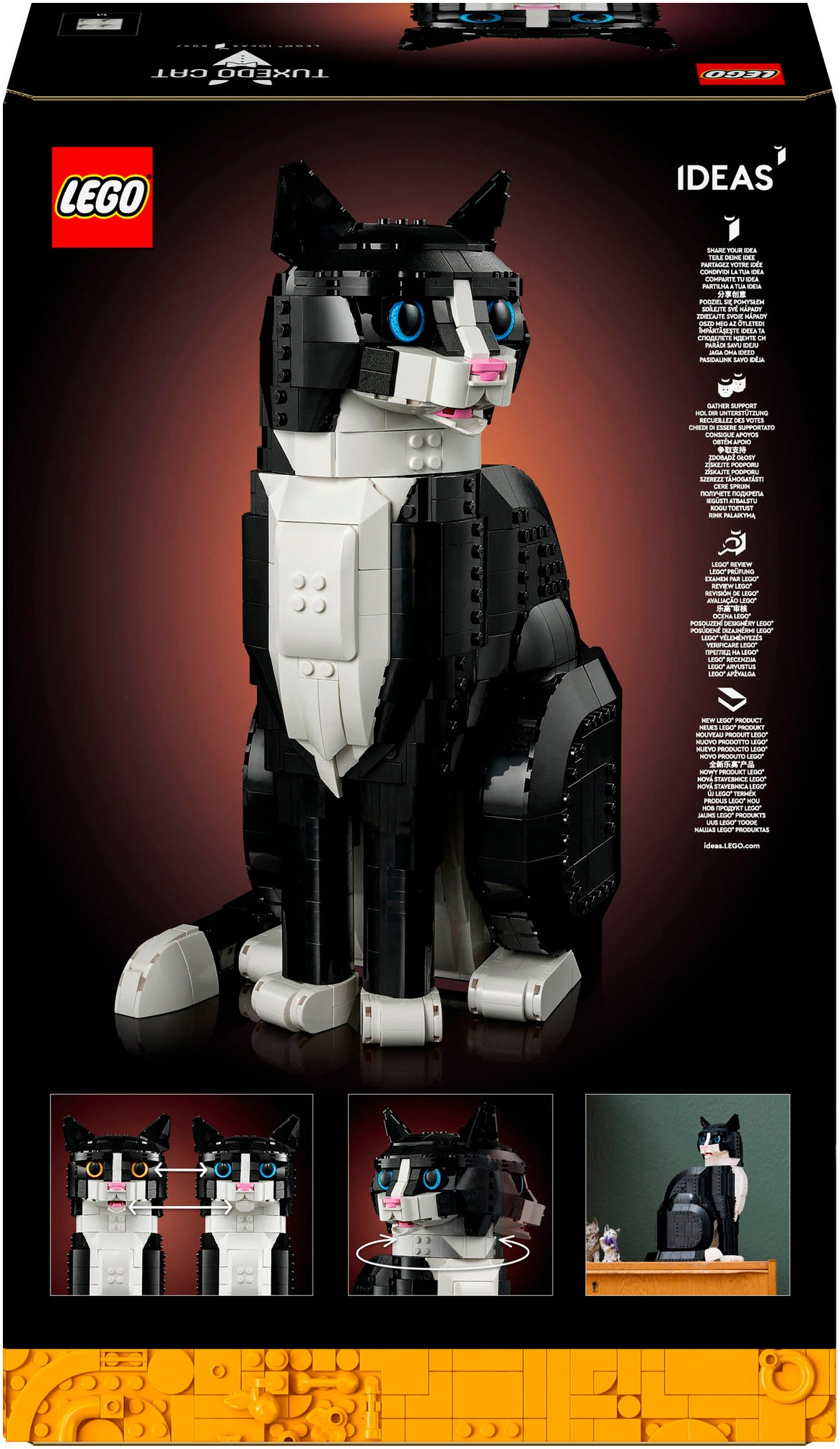 LEGO® Konstruktionsspielsteine »Schwarz-weisse Katze (21349), LEGO Ideas« Exklusives Set; Made in Europe