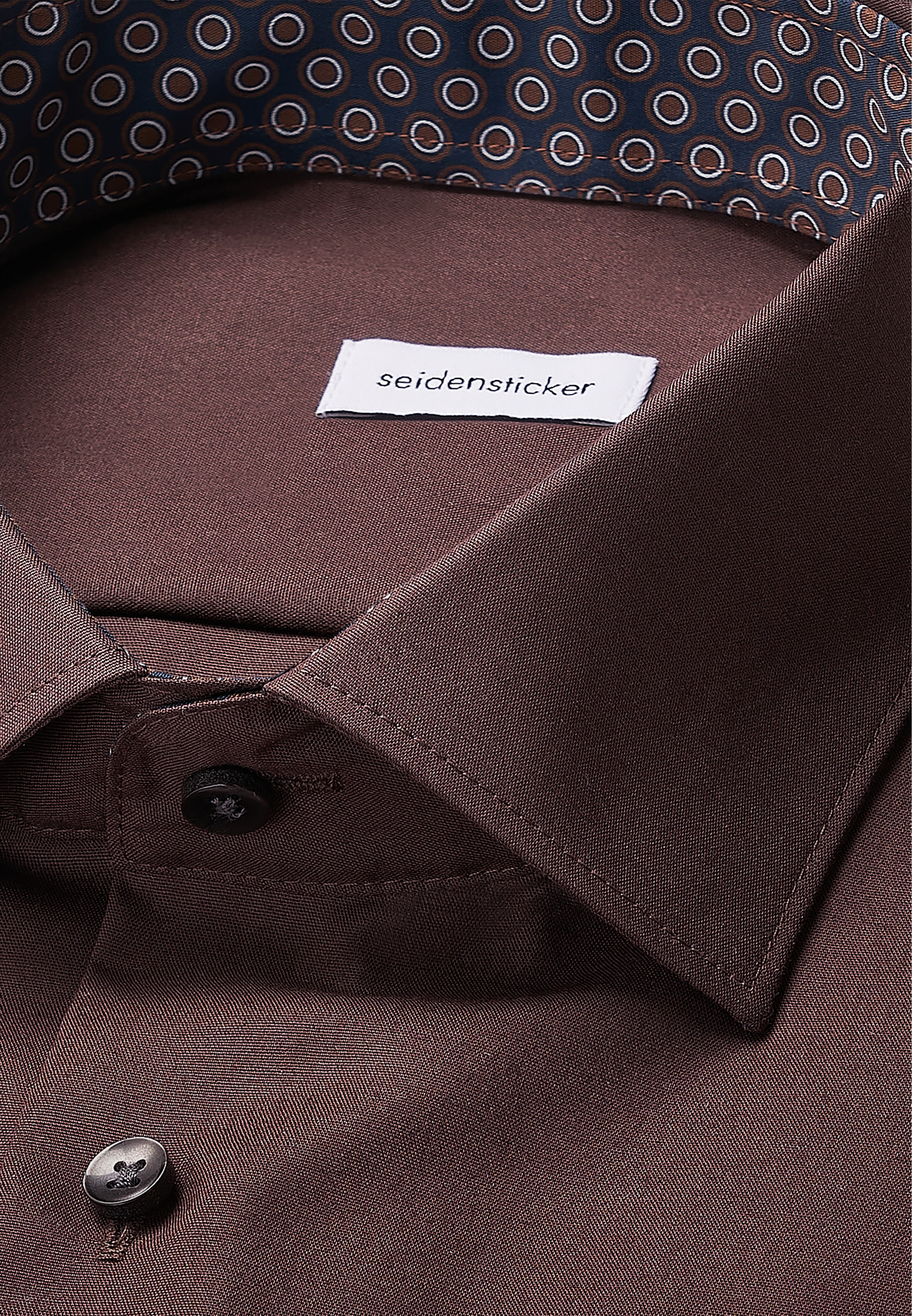 seidensticker Chemise d'affaires »Schwarze Rose« Slim 1/1 Kentkragen Uni