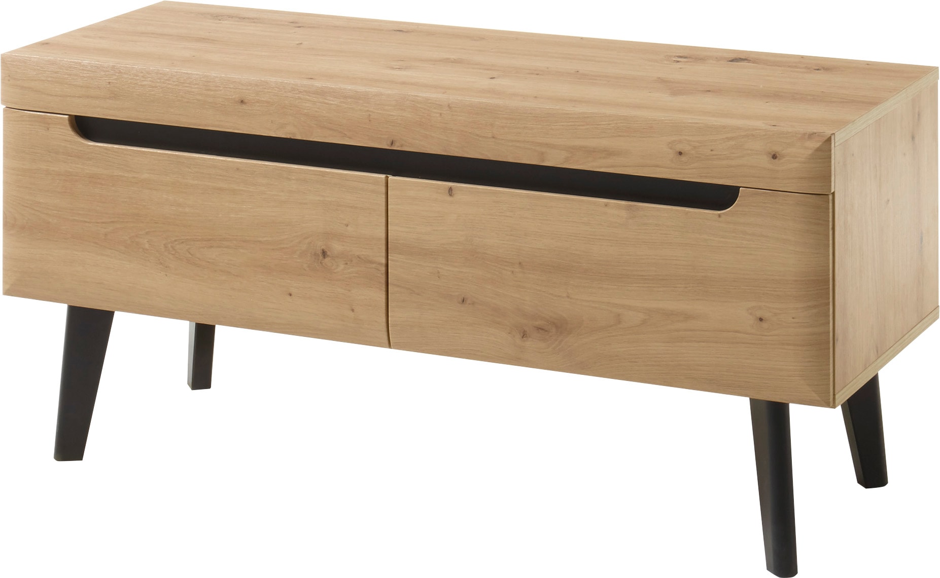 INOSIGN Lowboard »Torge, TV-Unterschrank, TV-Kommode, Fernsehschrank, TV-Board«, (1 St.), abgeschrägte Füsse, drei Farben, Scandi Design, 107 cm breit