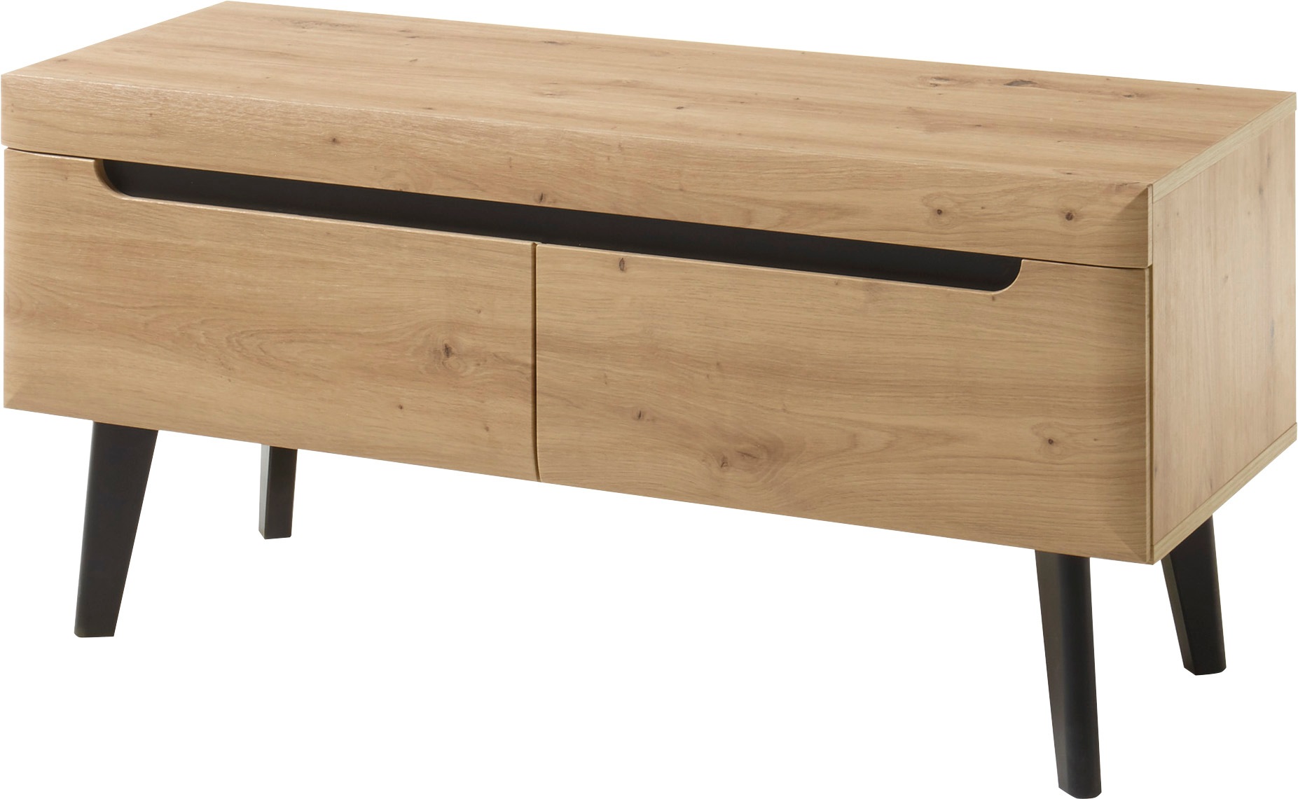 Home affaire Lowboard "Torge, TV-Unterschrank, TV-Kommode, Fernsehschrank, TV-Board" 1 Stk. tlg. abgeschrägte Füße, drei Farben, Scandi Design, 107 cm breit