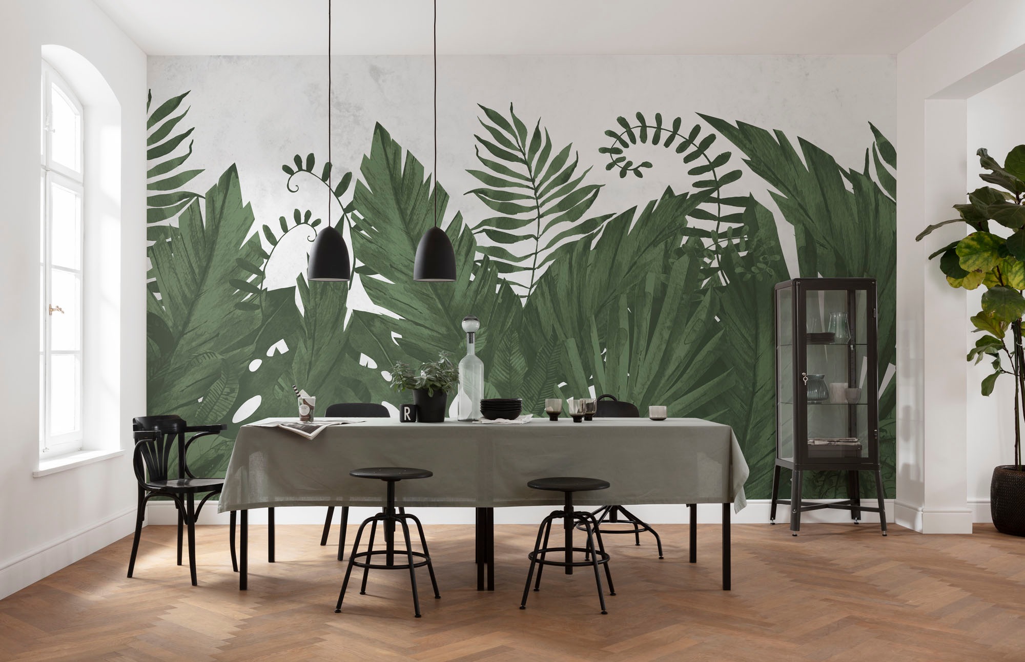 Komar Fototapete »Digitaldruck Vlies - Botanic Harmony - Grösse 500 x 250 cm«, bedruckt, Wohnzimmer, Schlafzimmer