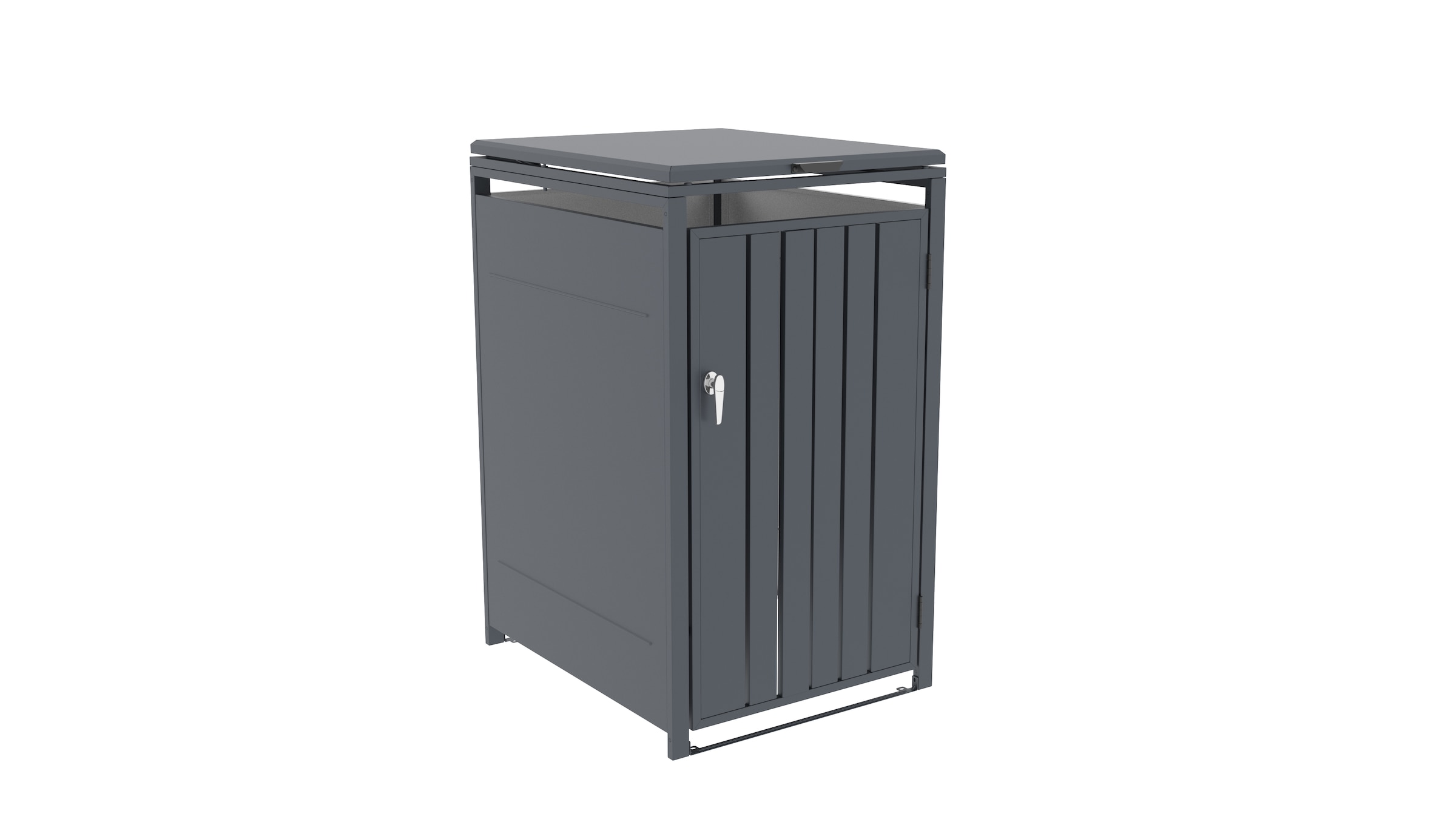 KONIFERA Coffre à poubelles »Bilbao Premium, Metall pulverbeschichtet 120-240L« couvercle avec vérin à gaz, verrouillable, 120-240L LxPxH : 68x80x117 cm