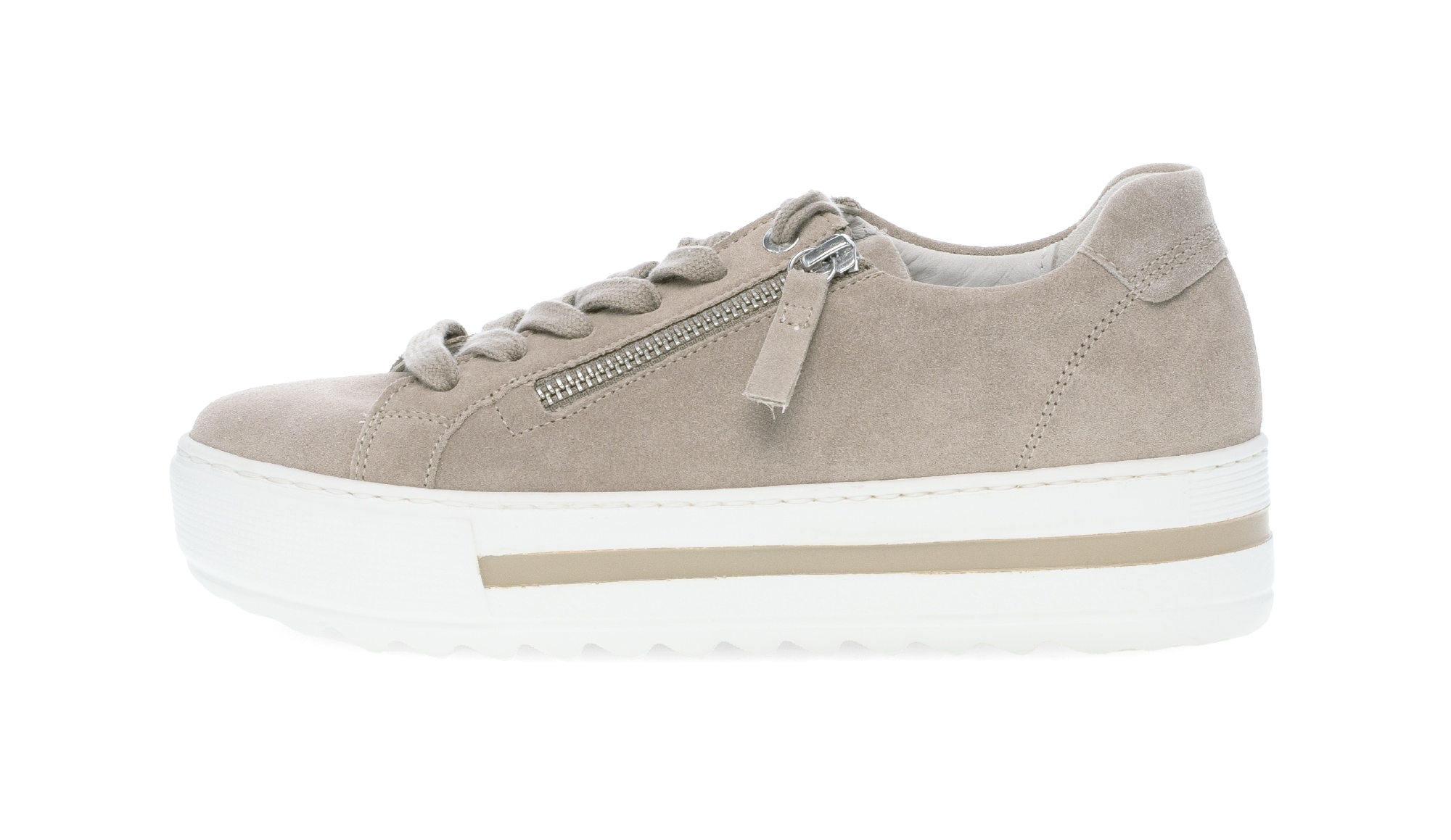 Gabor »FLORENZ«  chaussure de loisirs, chaussure basse, chaussure à lacets avec fermeture éclair extérieure, largeur G