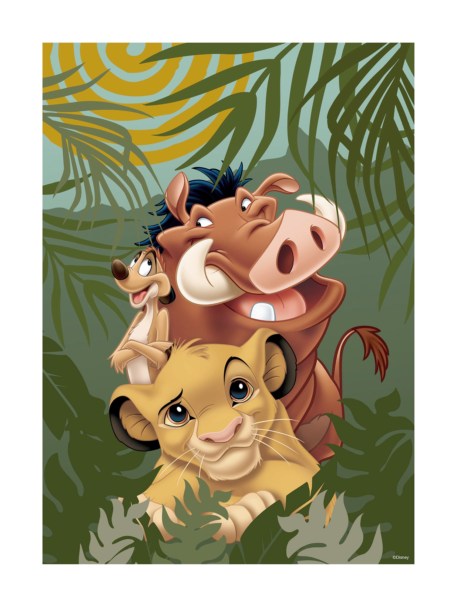 Komar Poster »Lion King Carefree«, (1 St.), Kinderzimmer, Schlafzimmer, Wohnzimmer