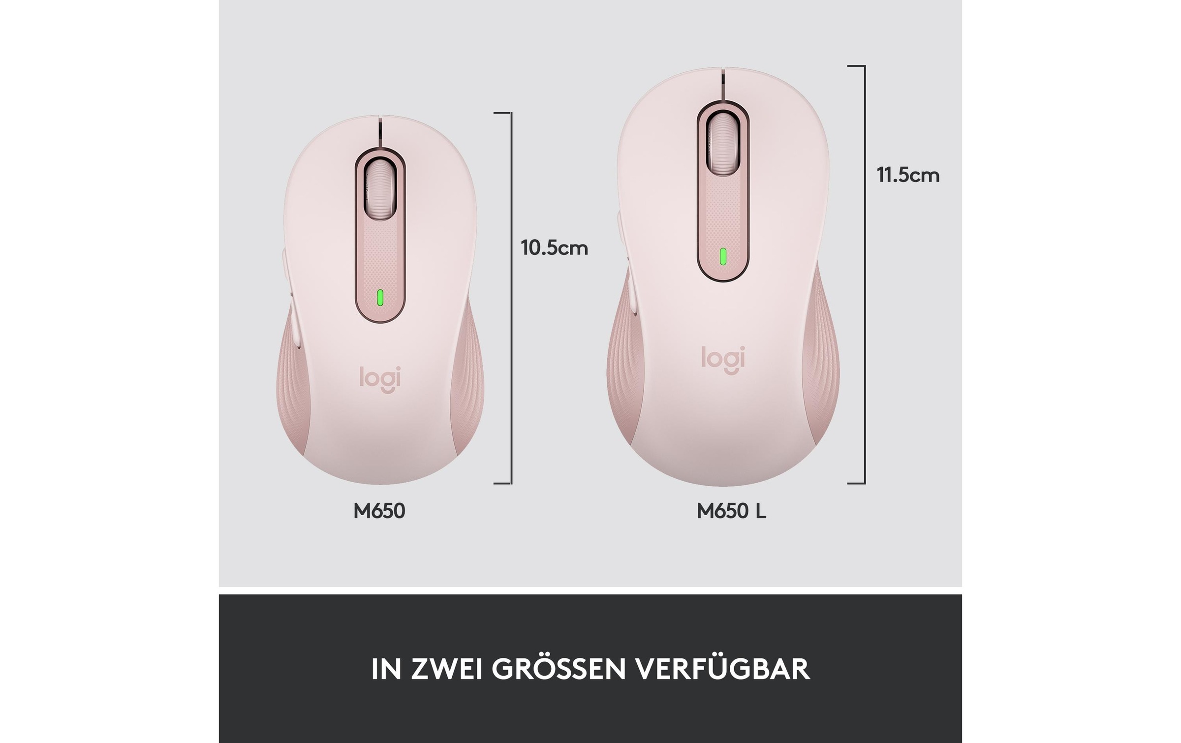 Logitech Maus »Signature M650 Rosa«, kabellos