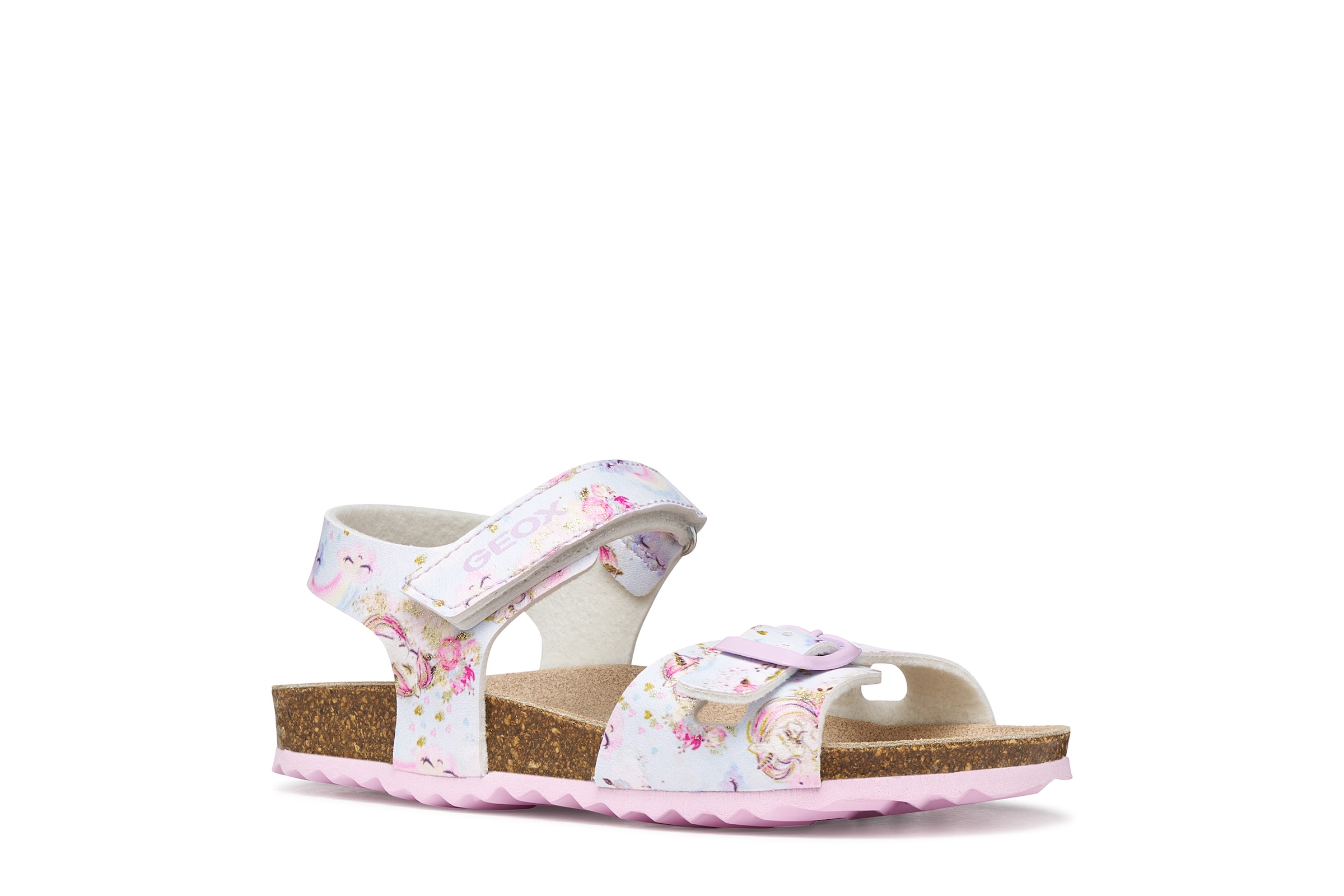 Image of Geox Sandale "J ADRIEL GIRL" Kinderschuh mit Klettverschluss, Grössenschablone zum Download