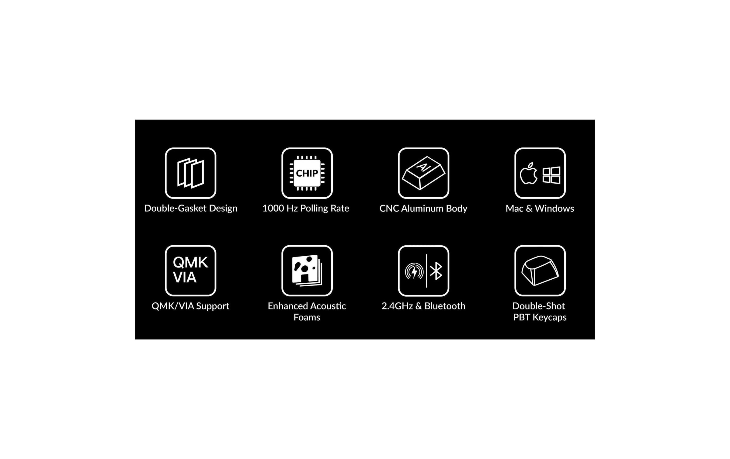   Gaming-Tastatur »Keychron Q5 Max Black QMK Red Switch« (Ziffernblock)