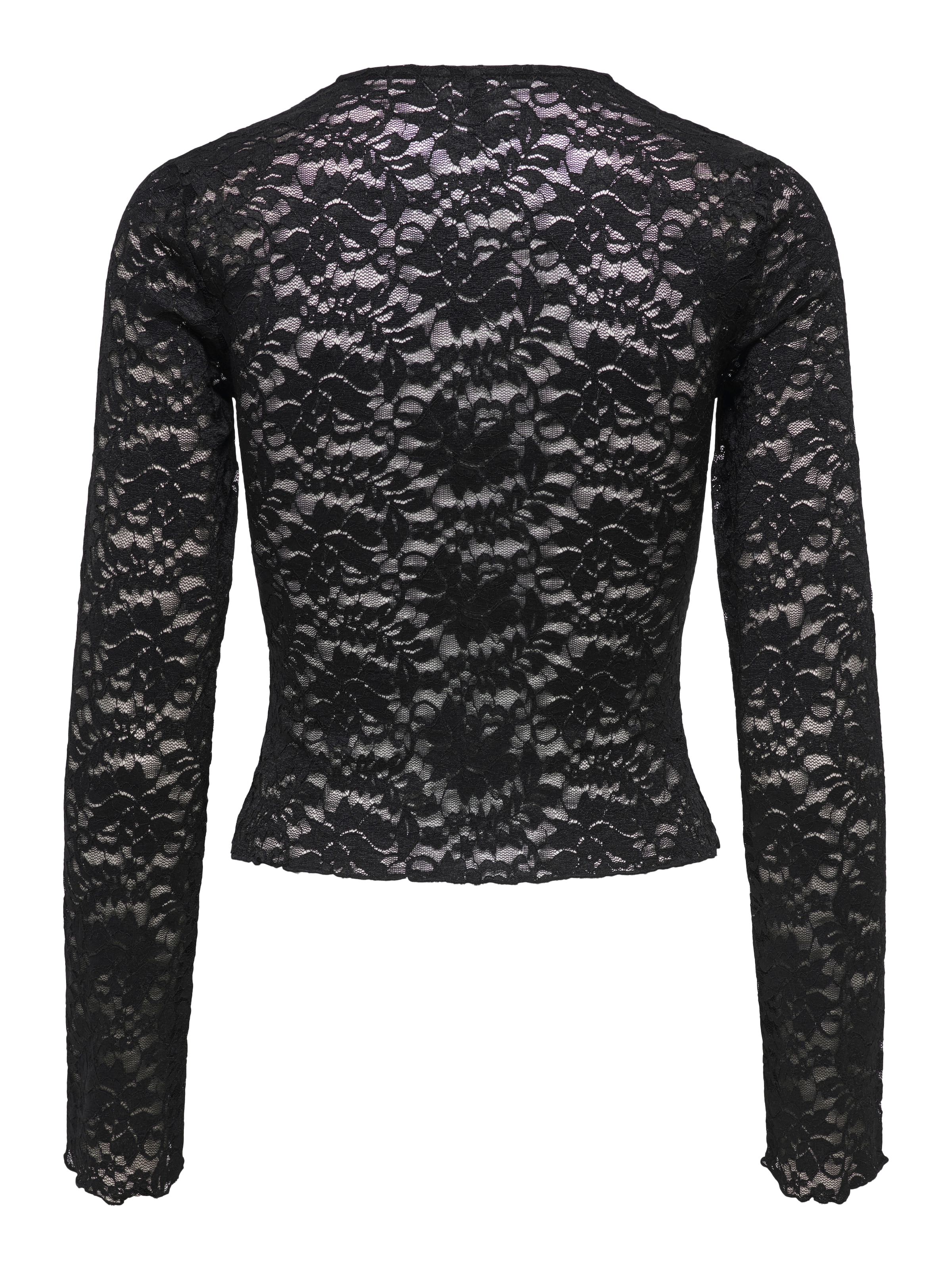ONLY Chemise en dentelle »ONLNIKKA L/S LACE TOP JRS NOOS« mélange de matériaux