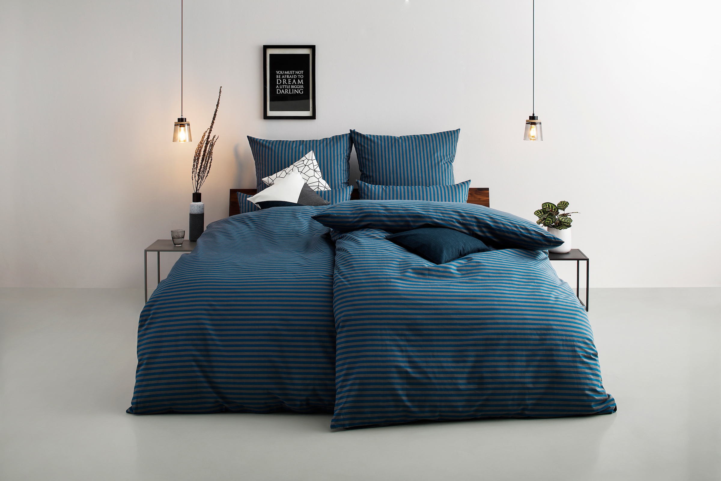Image of Bruno Banani Bettwäsche "Jassen" 3 Stk. moderne Bettwäsche aus Baumwolle, Streifen-Design, mehrere Qualitäten
