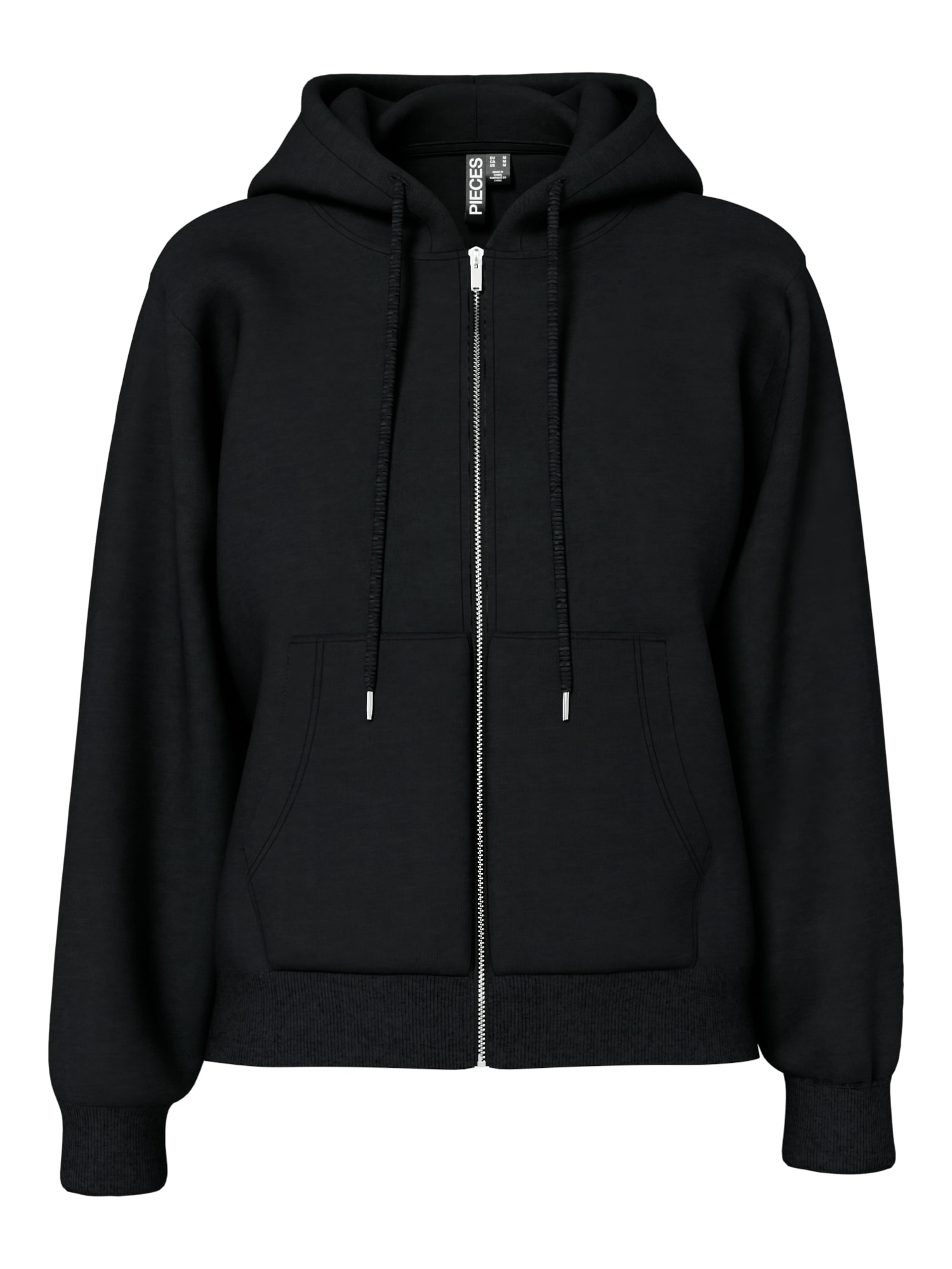pieces Sweat à capuche »PCCHILLI LS ZIP HOODIE NOOS BC«, Baumwollmischung, regular fit
