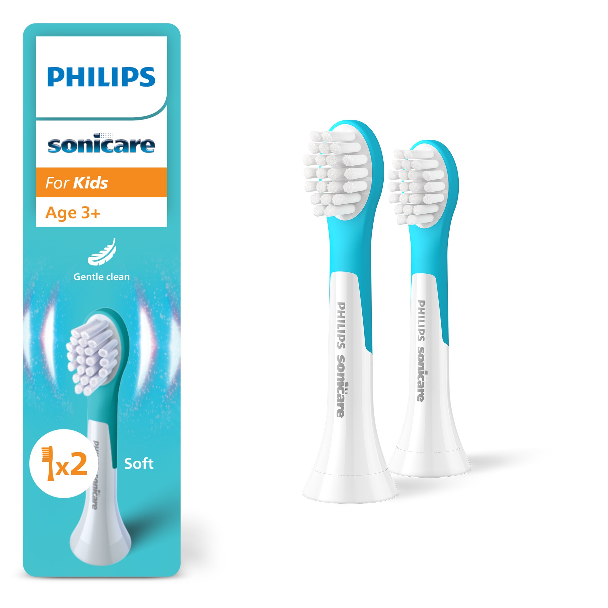 Image of Philips Sonicare Aufsteckbürsten "For Kids" für Milchzähne geeignet, ab 3 Jahren, für jedes Sonicare Handstück