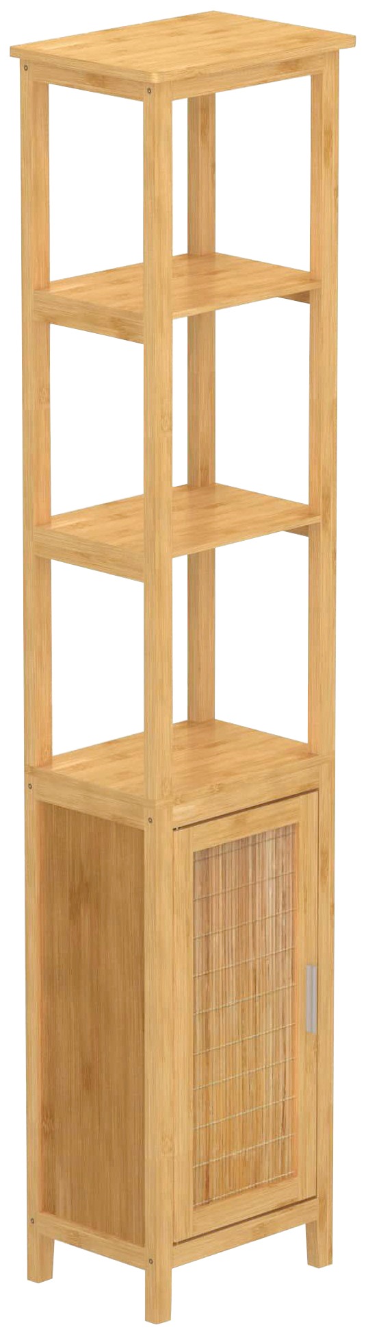 Image of Schütte Hochschrank »Bambus«, Badezimmerschrank schmal mit 3 Ablagefächern, Breite 42 cm, nachhaltige Badmöbel Bambus bei Ackermann Versand Schweiz