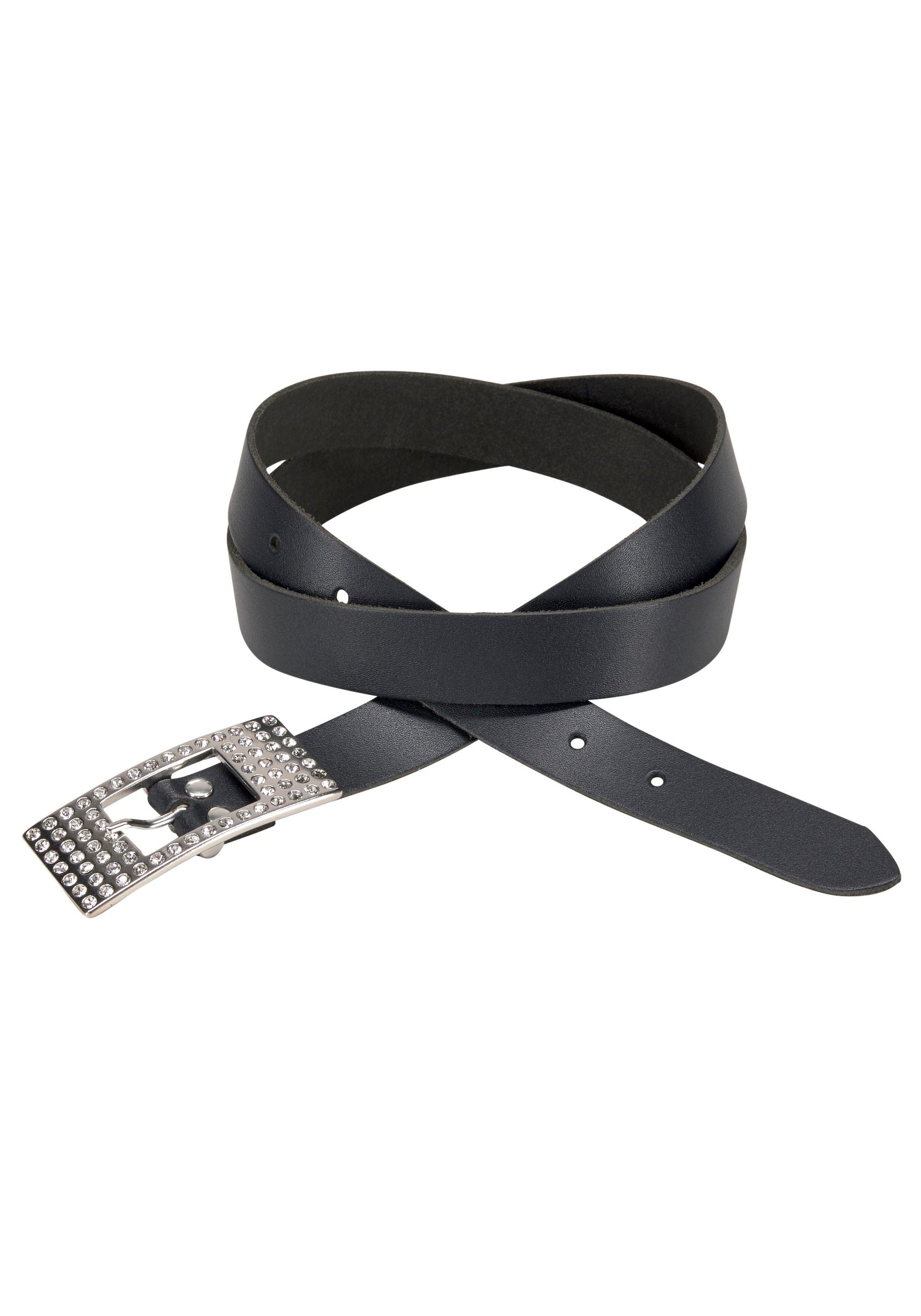 Image of J.Jayz Ledergürtel, (1), auch Plus Size Grössen, Glitzersteine auf der Gürtelschnalle, Glattleder bei Ackermann Versand Schweiz