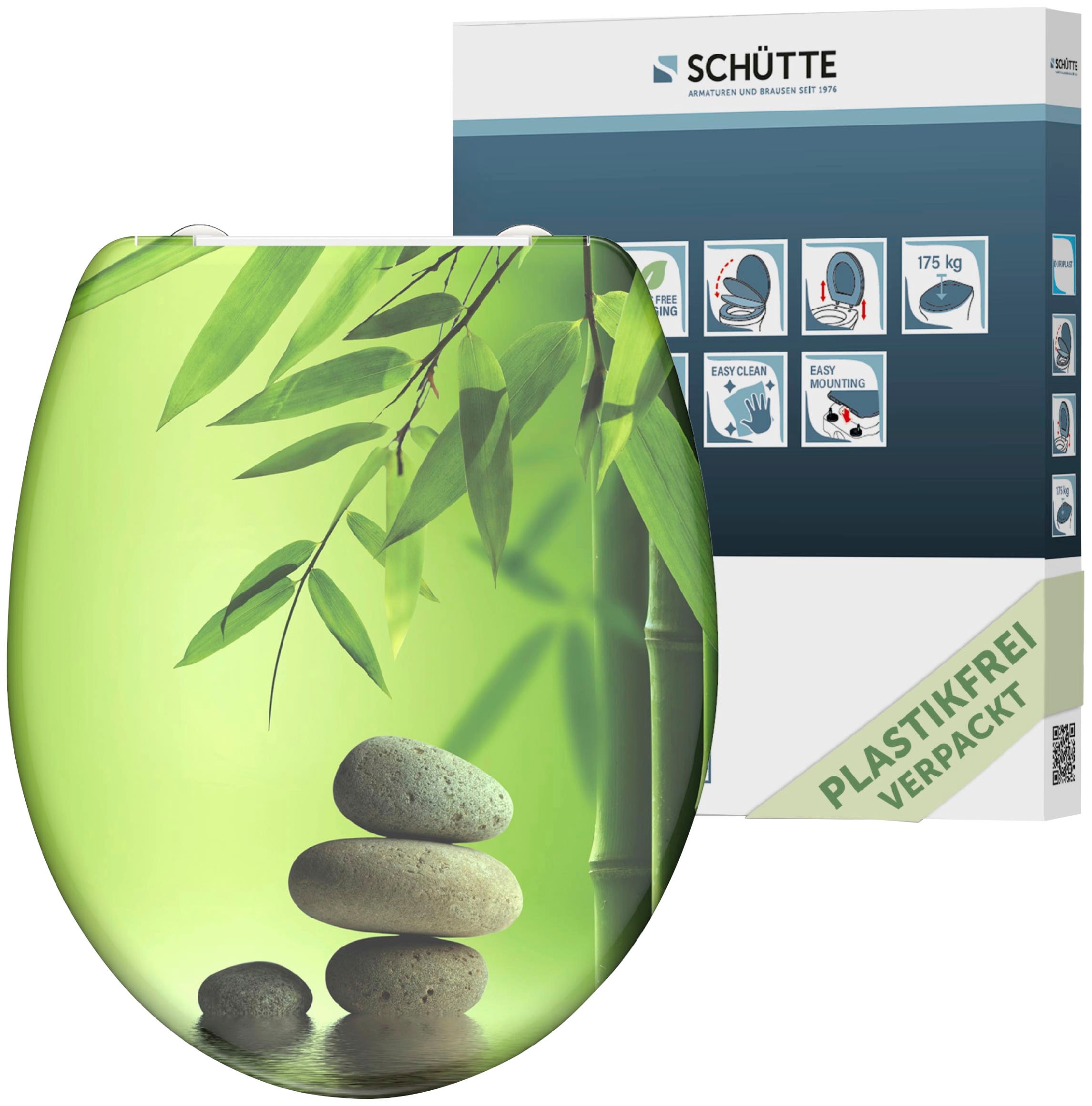 Image of Schütte WC-Sitz "Stone" Duroplast, mit Absenkautomatik und Schnellverschluss
