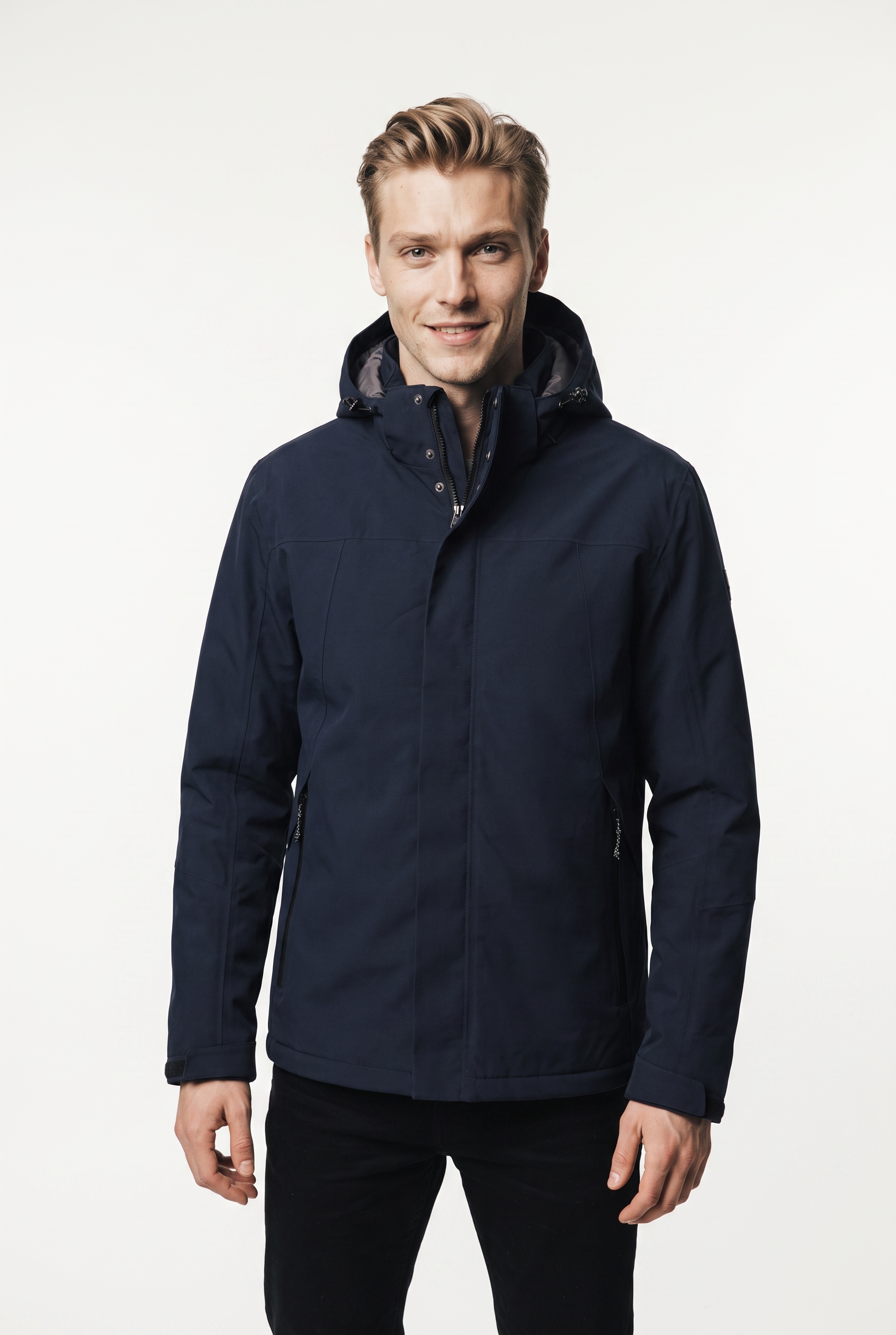 Killtec Veste fonctionnelle »KOW 2 MN JCKT« avec capuche avec protège-menton, respirant, imperméable, coupe-vent