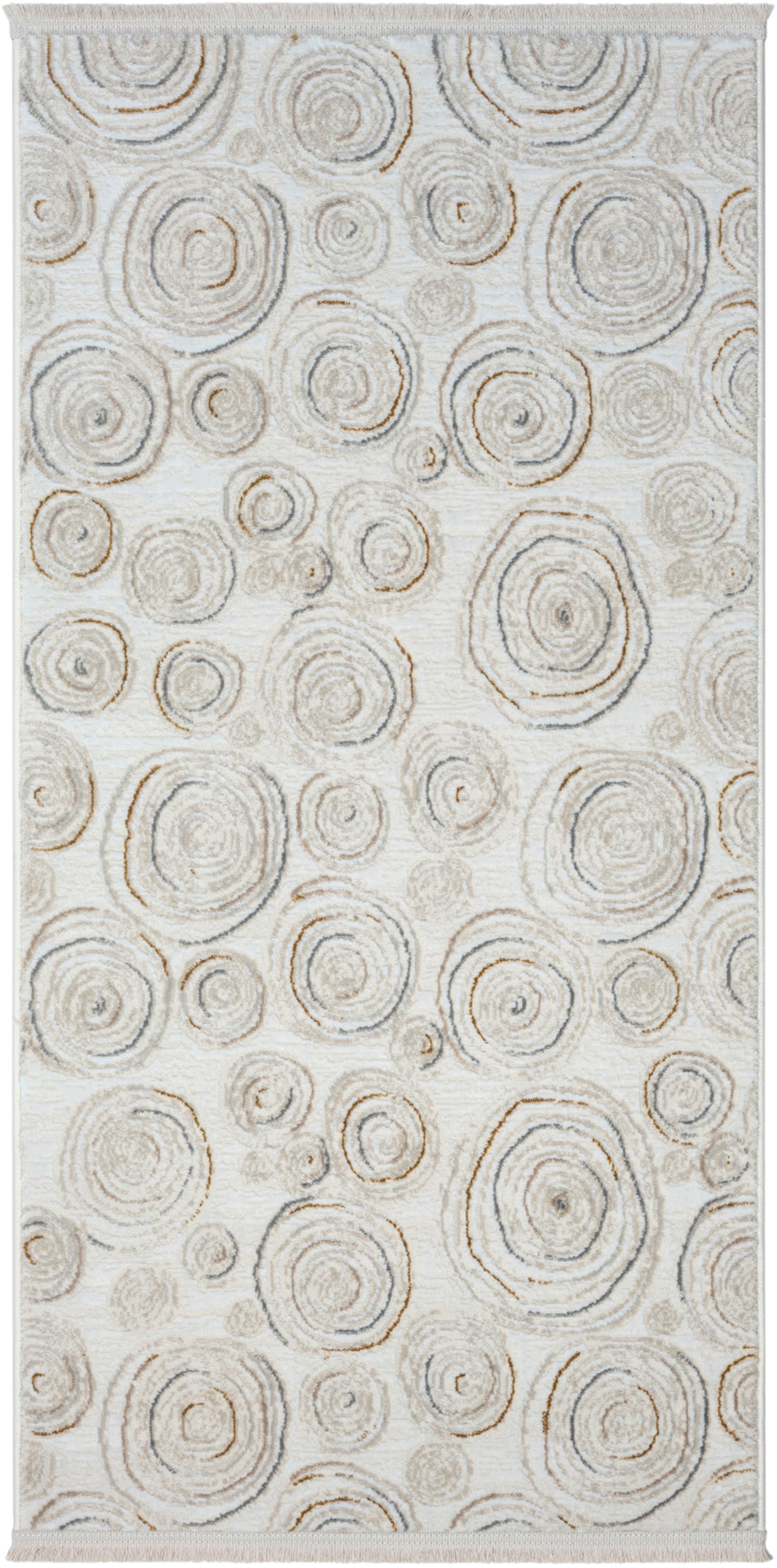 Myflair Möbel & Accessoires Teppich »My Style, LAGERRÄUMUNG!« rechteckig 10 mm Höhe Kurzflor, Scandi-Design, besonders weich durch Microfaser, mit Fransen