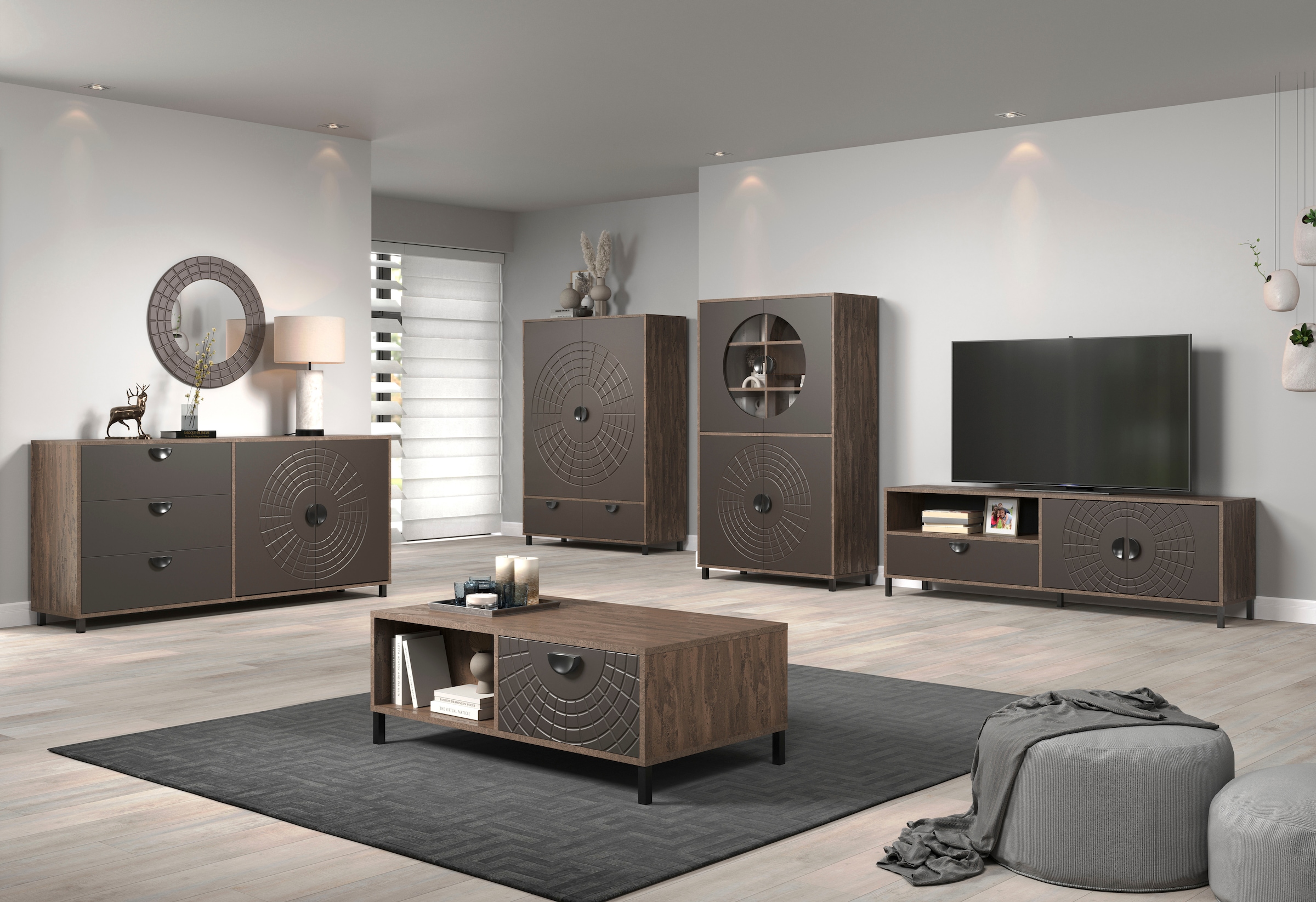 INOSIGN Couchtisch »Fusion« 1 Stk. tlg. Couchtisch mit 2 Schubladen & 2 offenen Fächern - (B/T/H) 110/60/37 cm