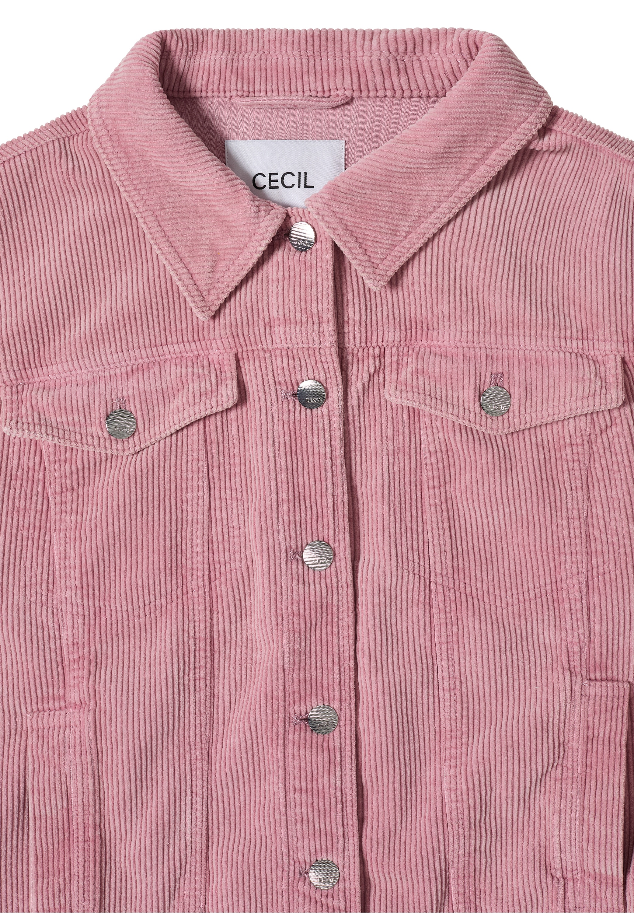 Cecil Cordjacke ohne Kapuze Cord-Overshirt im Washed-Look / mit Hemdblusenkragen