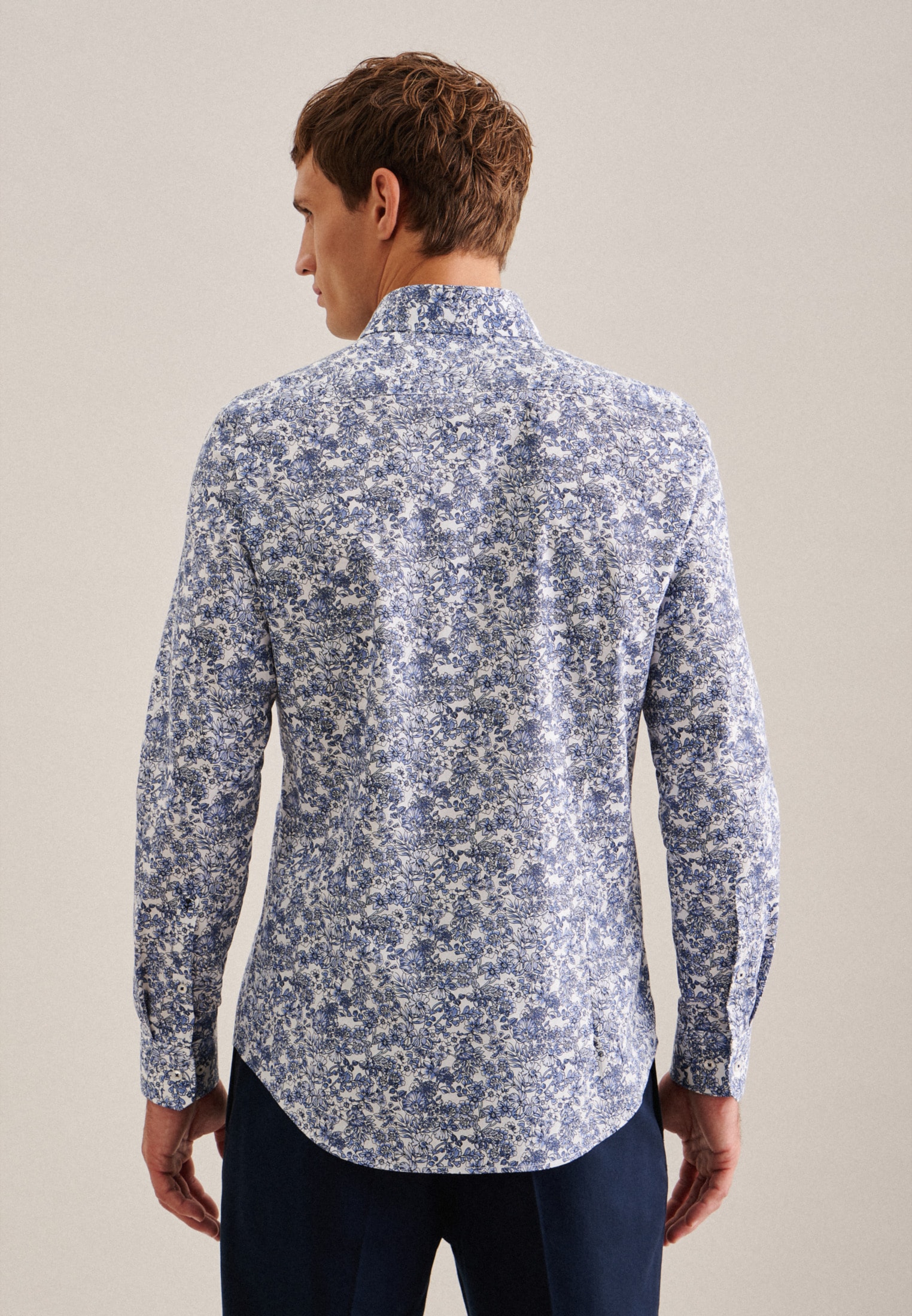 seidensticker Businesshemd »Slim«, Slim Langarm Kentkragen Floral