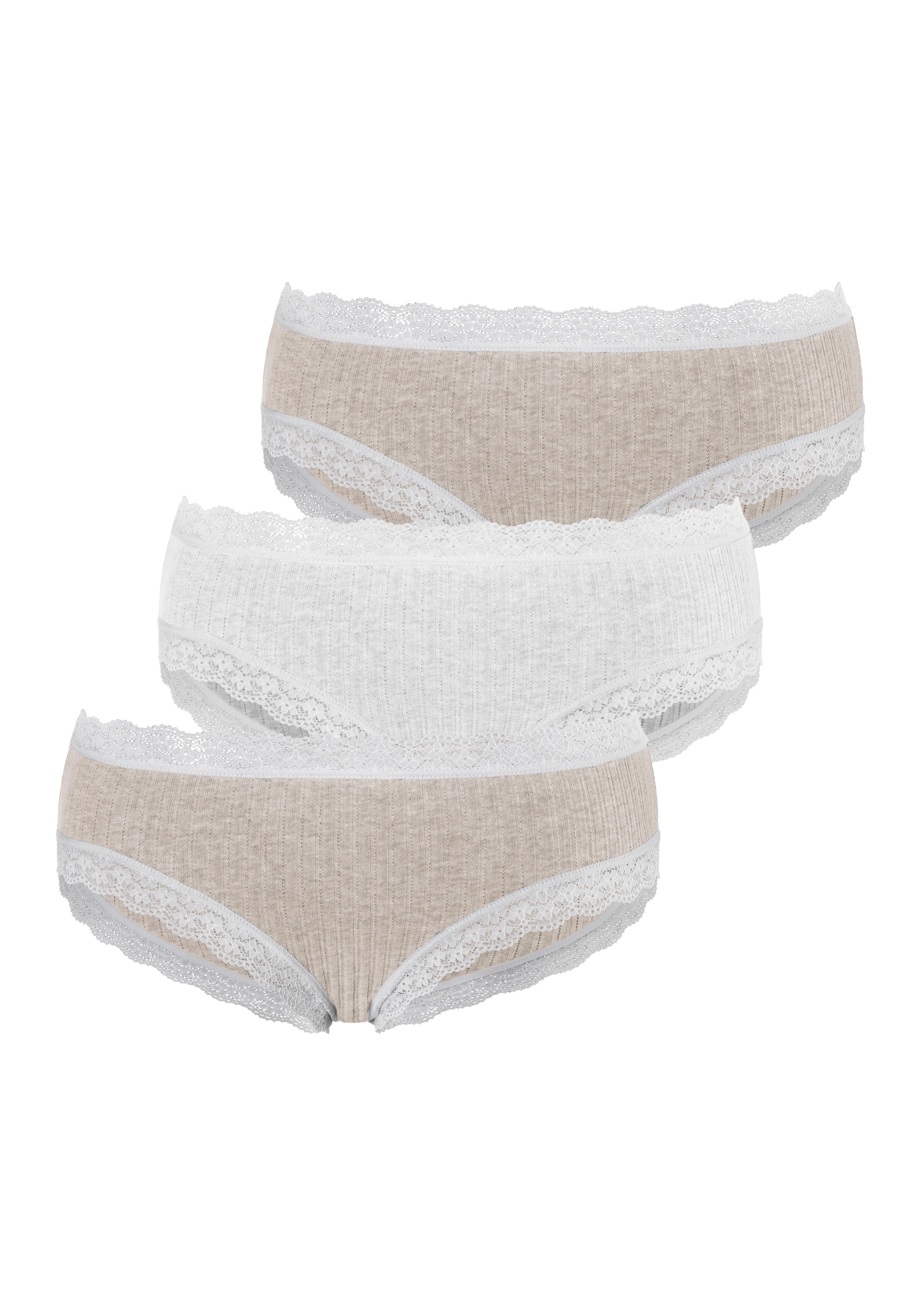 Image of LASCANA Jazz-Pants Slips, (Packung, 3 St., 3er-Pack), aus modischer Ripp-Qualität bei Ackermann Versand Schweiz