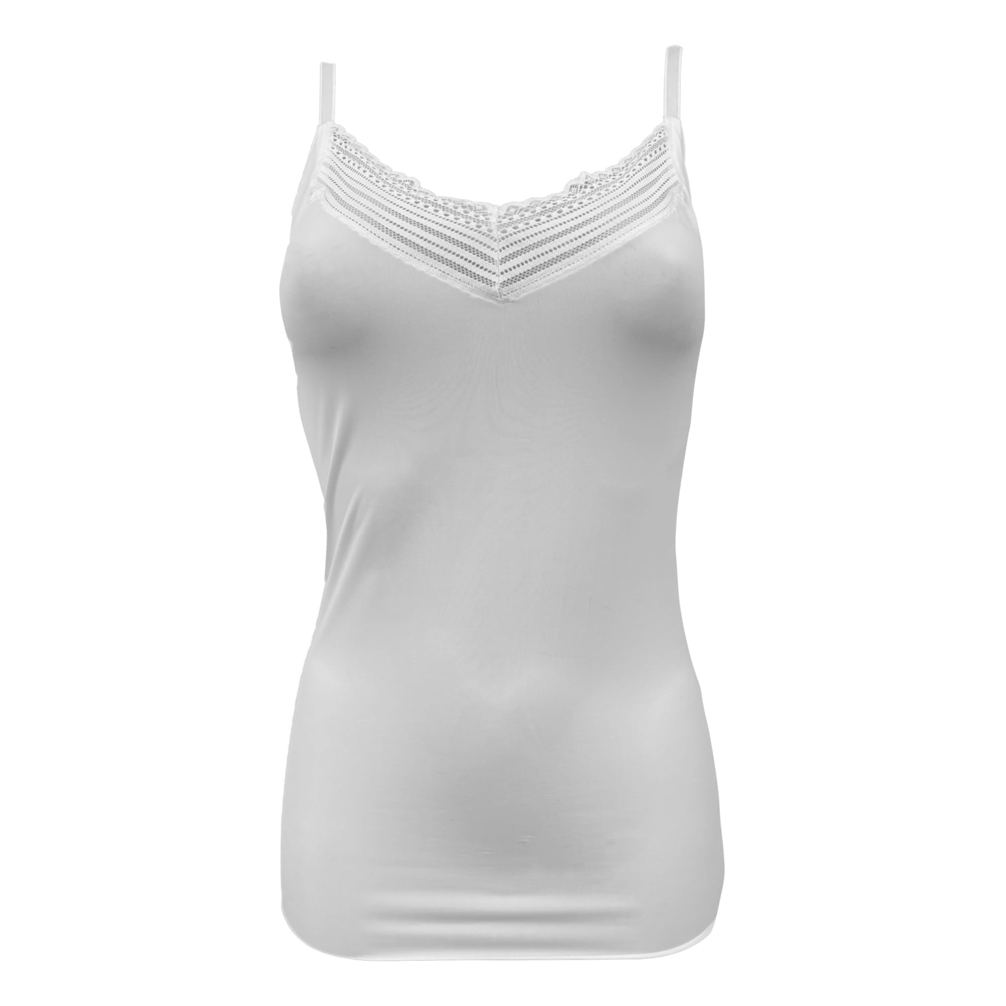 My Basic Unterhemd »Free cut singlet«, (3er Pack), Spaghetti-Träger verstellbar, V-Ausschnitt, Spitze, elastisch