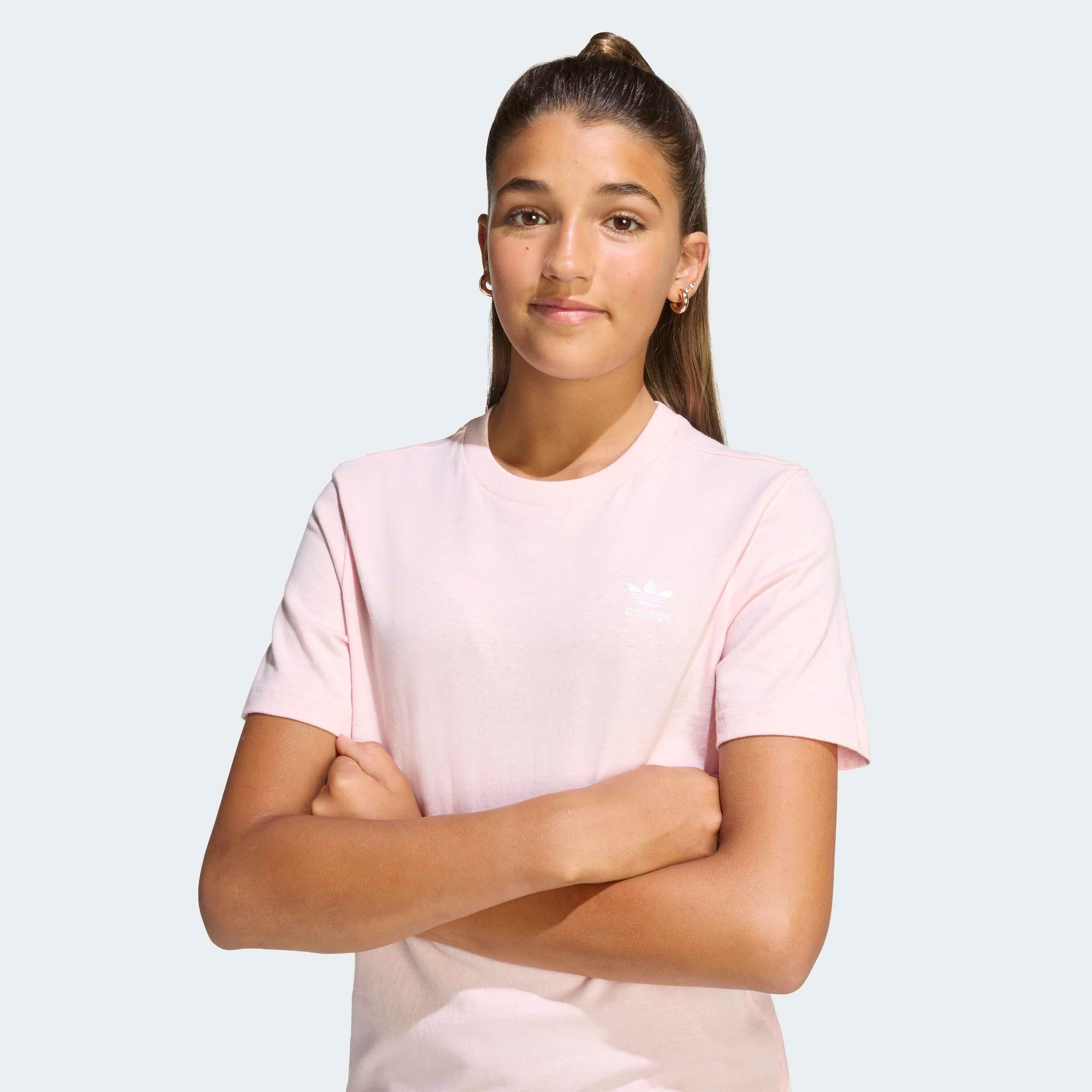 adidas Originals T-shirt »TEE« für Kinder und Teens, mit gerippten Details, mit Rundhalsausschnitt