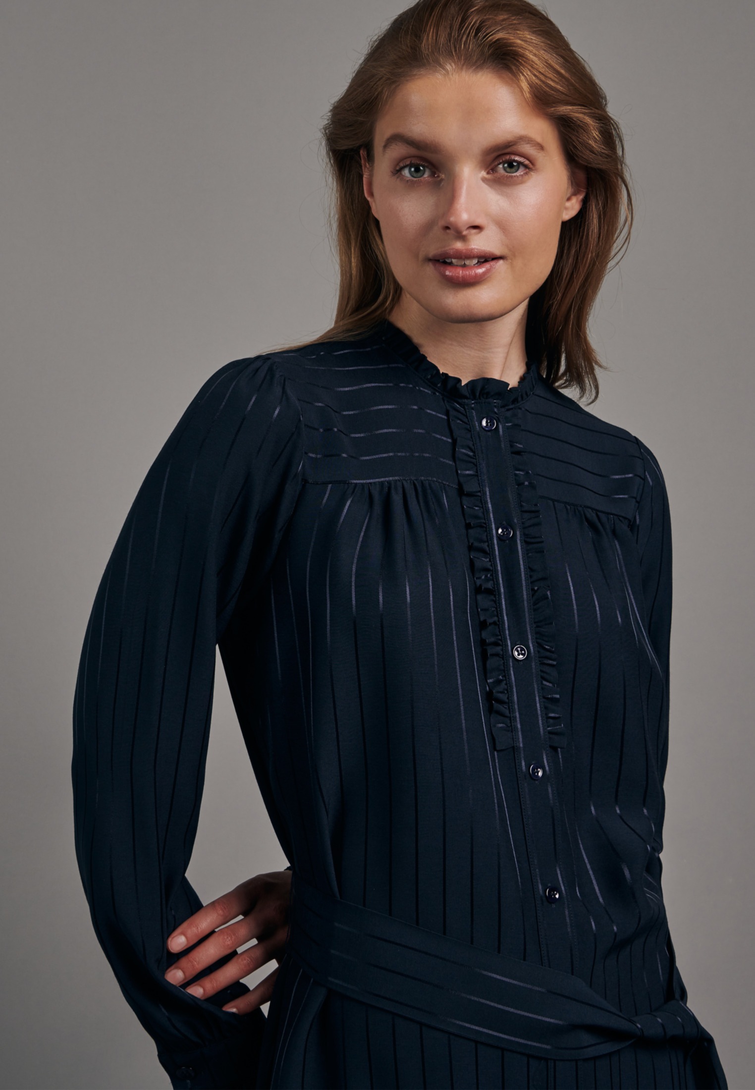 Image of seidensticker Sommerkleid »Schwarze Rose«, Langarm Rundhals Streifen bei Ackermann Versand Schweiz